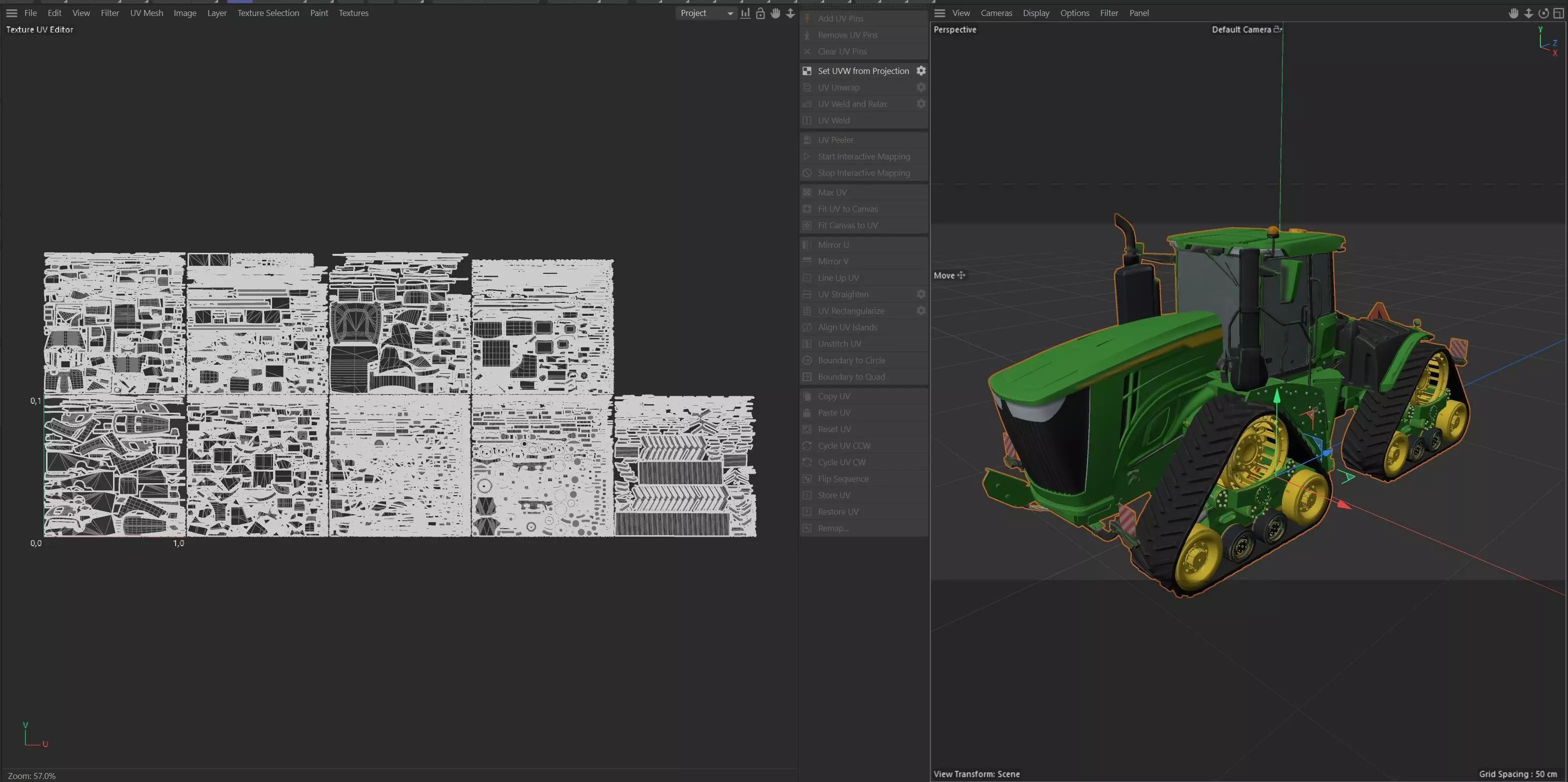 John Deere Tractor 9rx 640 Low-poly 3D model_25