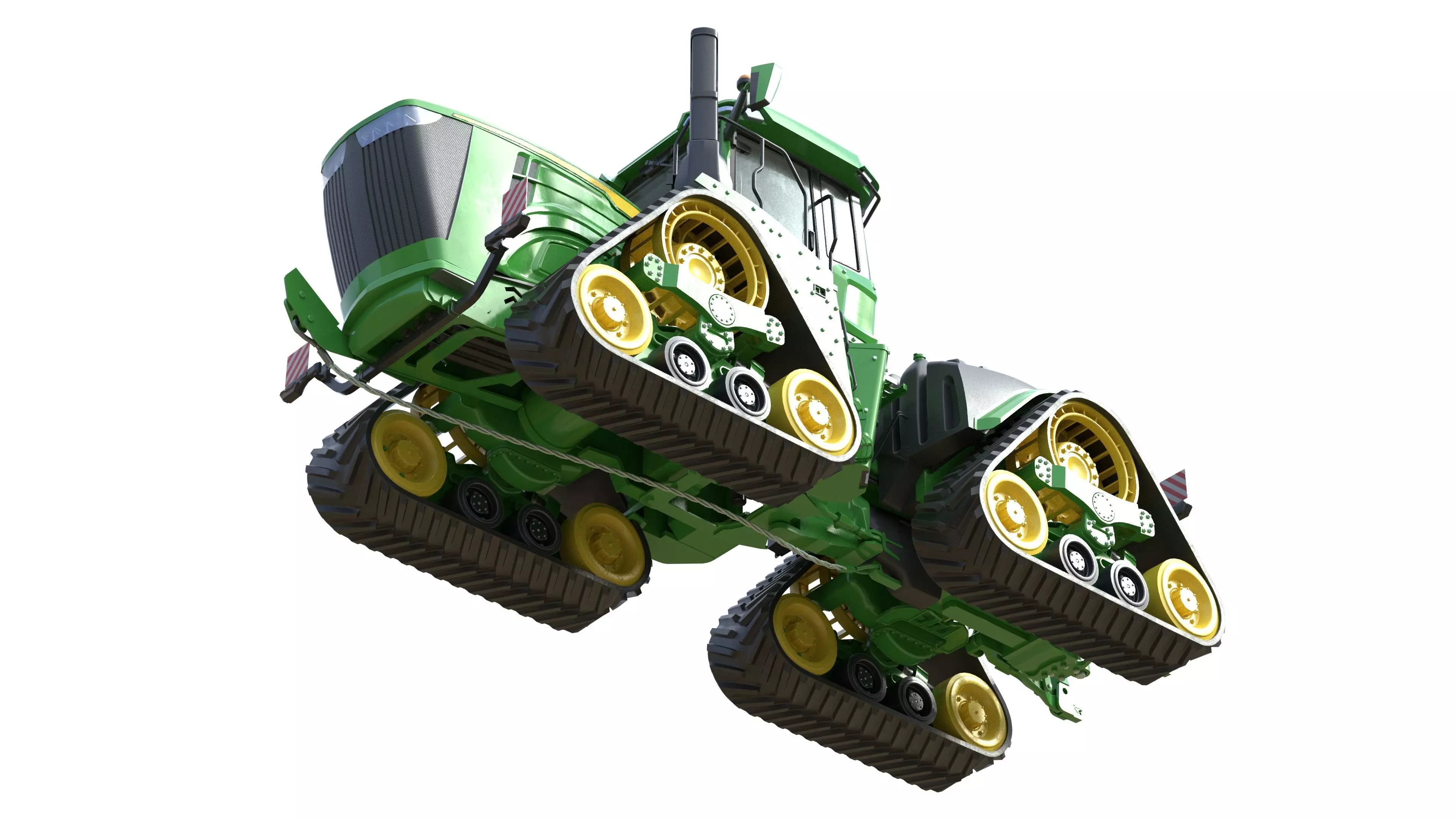 John Deere Tractor 9rx 640 Low-poly 3D model_2