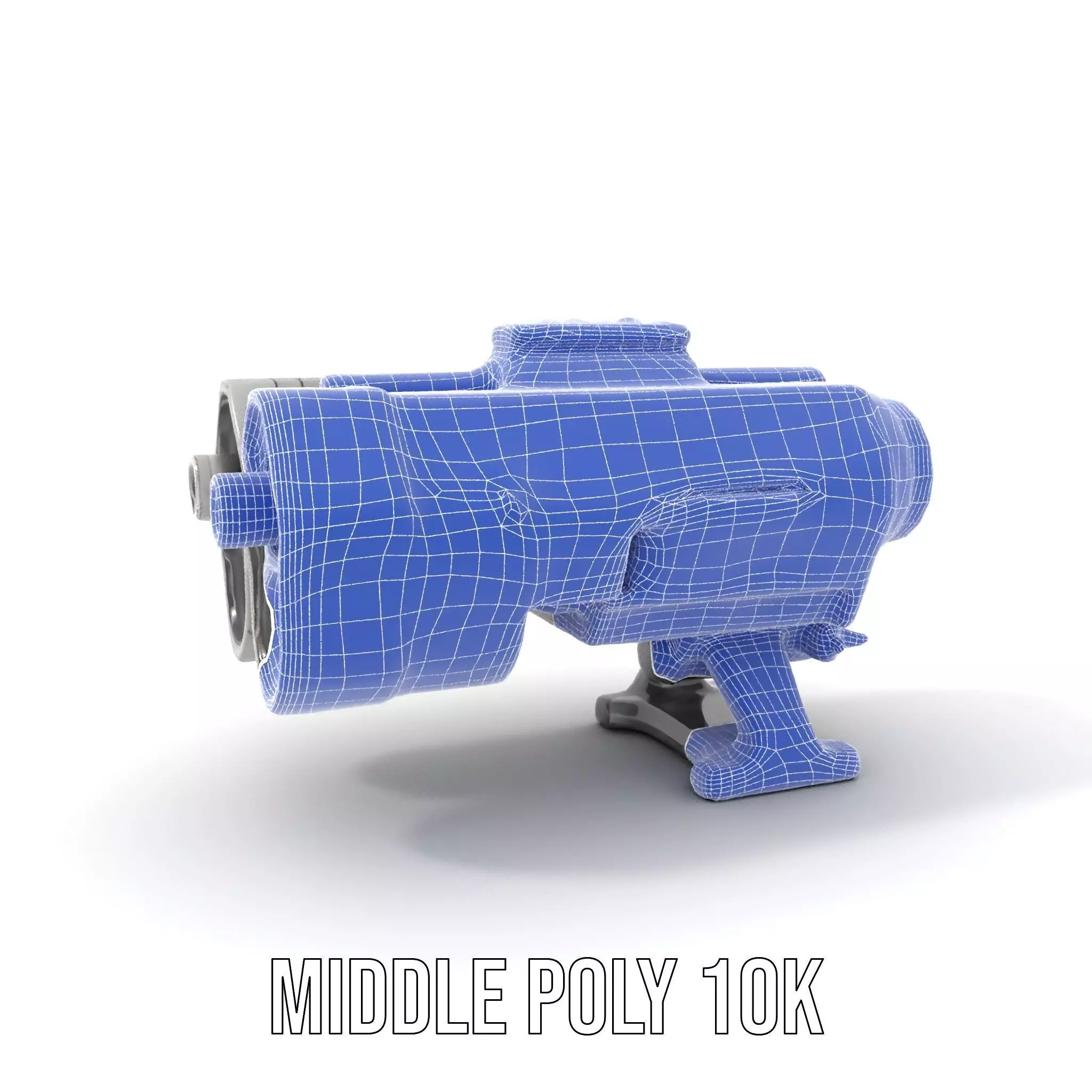 Futuristic Silver Blaster model pack Low-poly 3D model_22