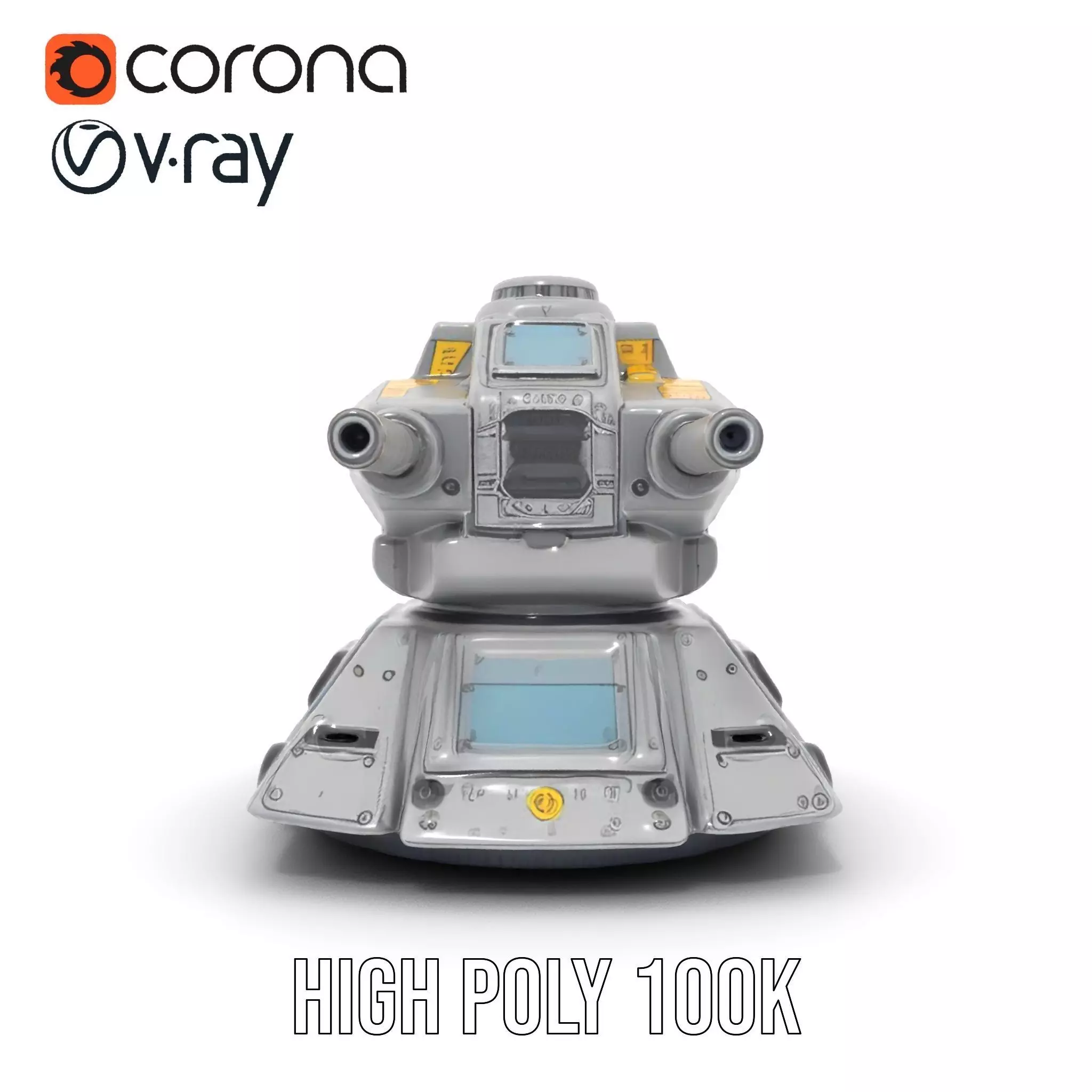 Futuristic Energy Blaster model pack Low-poly 3D model_29