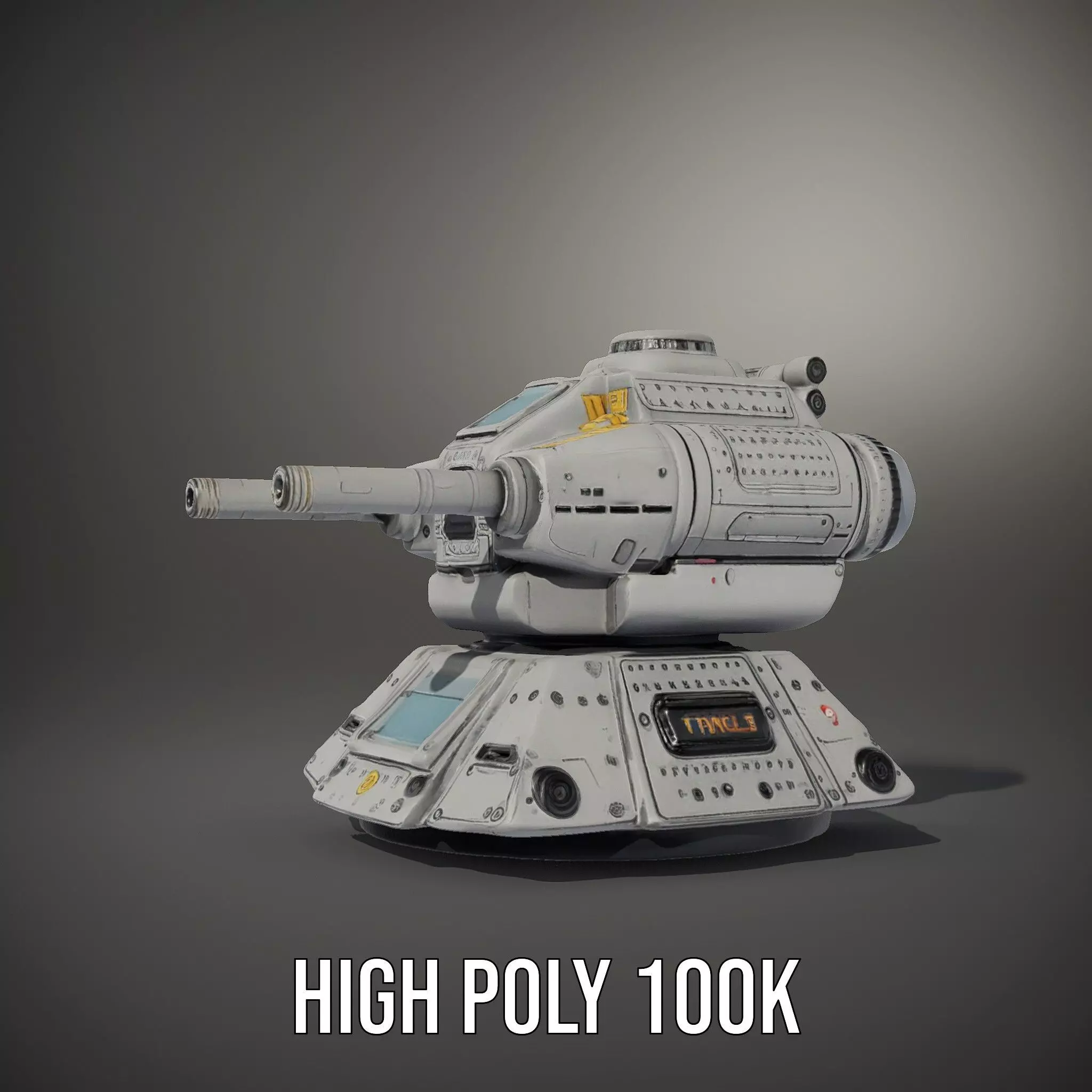 Futuristic Energy Blaster model pack Low-poly 3D model_9