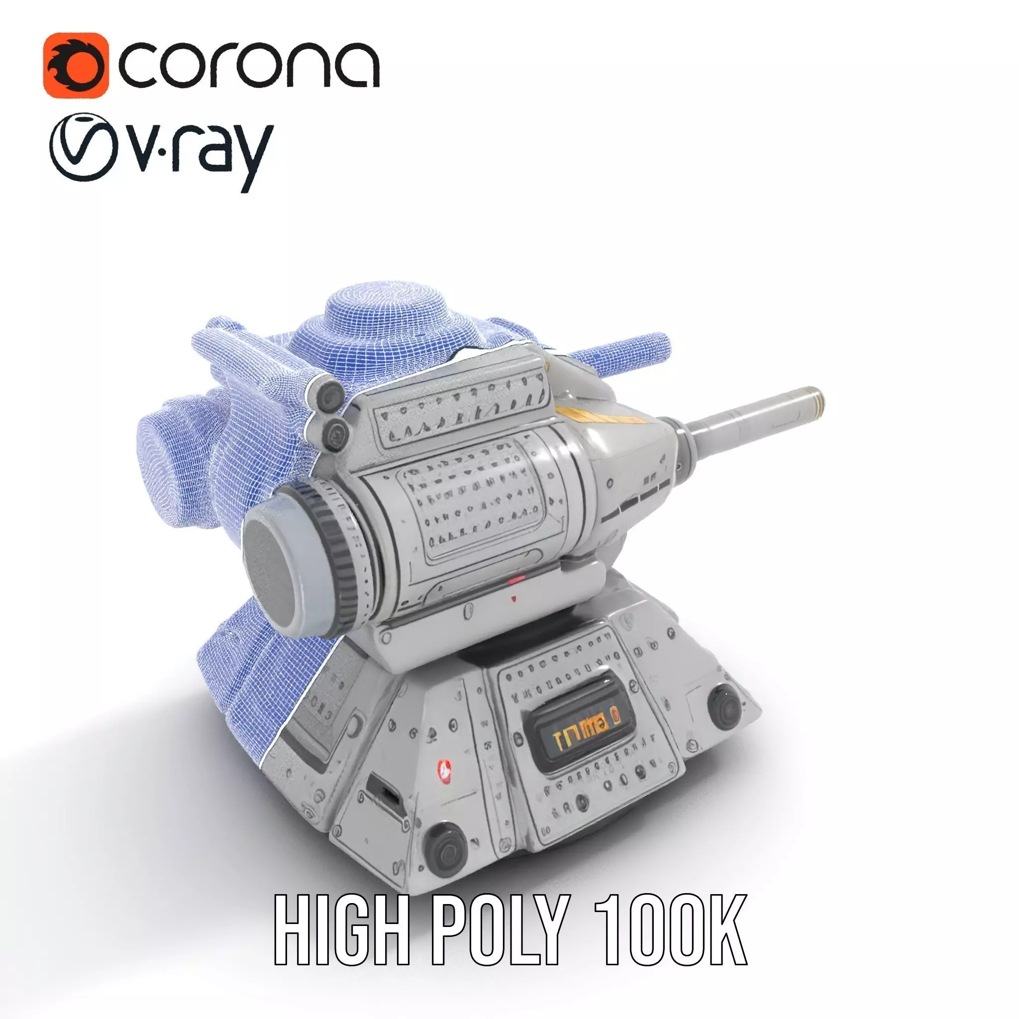 Futuristic Energy Blaster model pack Low-poly 3D model_33