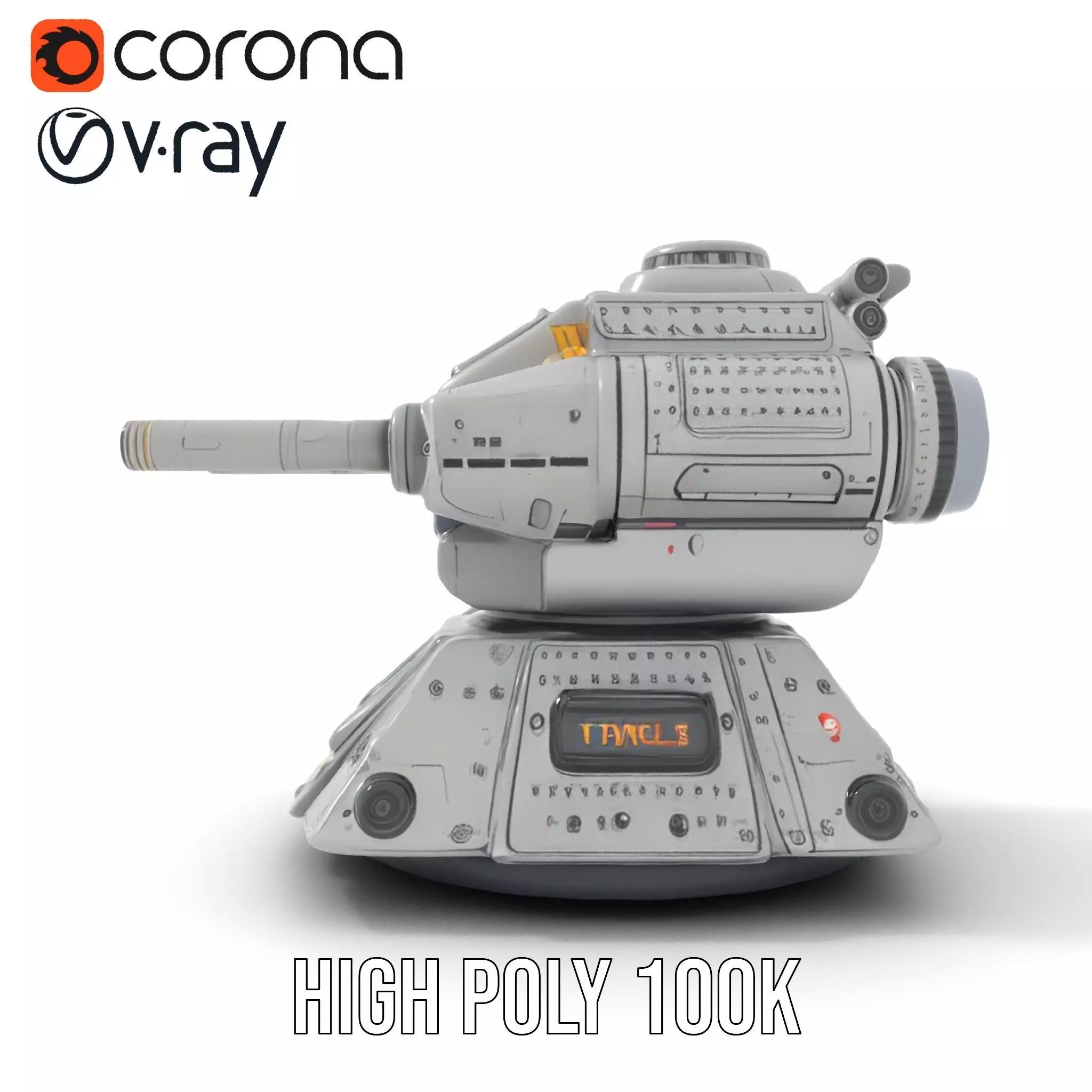 Futuristic Energy Blaster model pack Low-poly 3D model_26