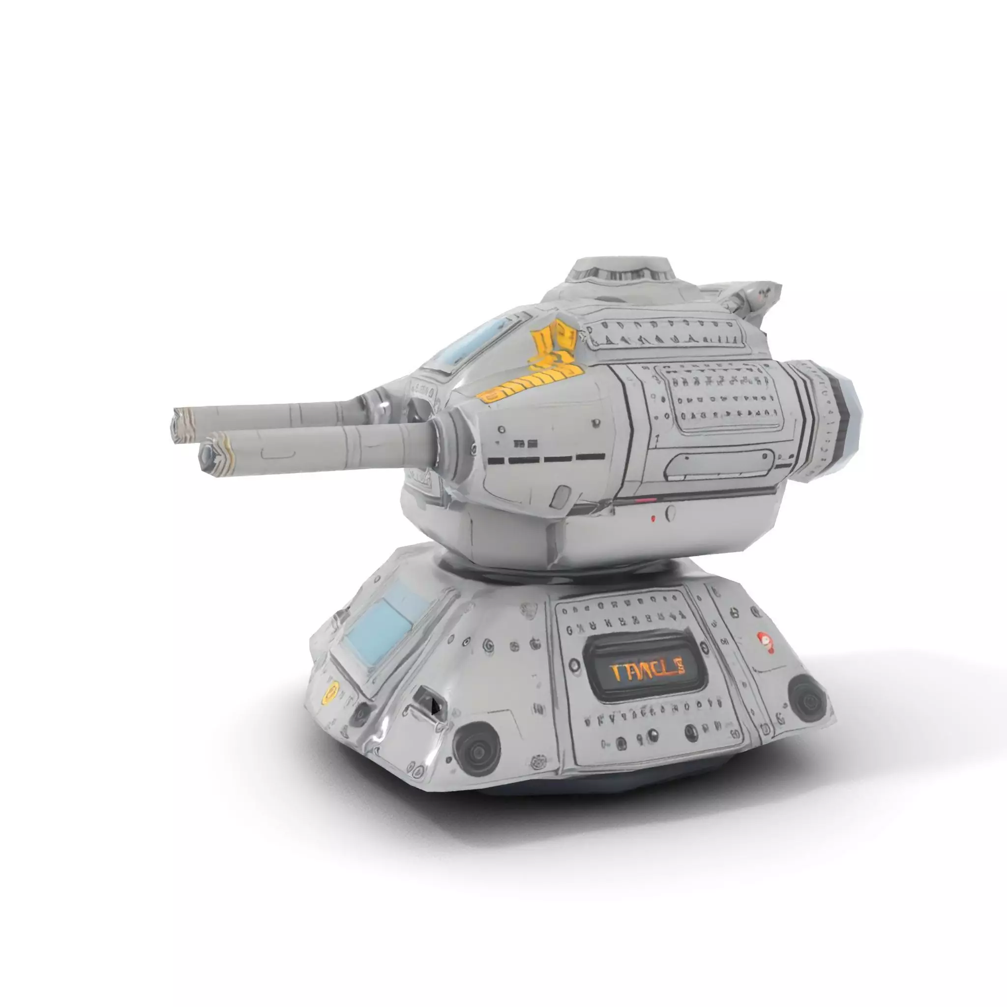 Futuristic Energy Blaster model pack Low-poly 3D model_8