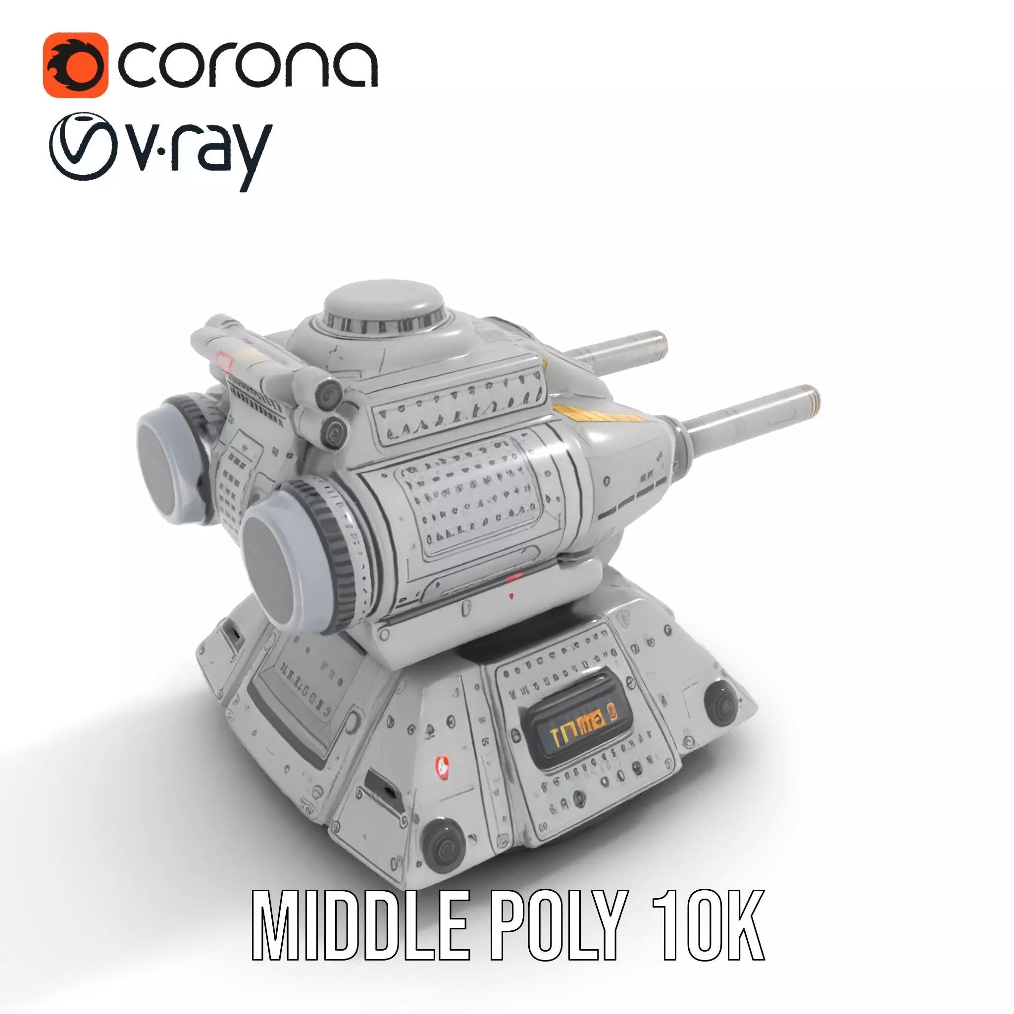 Futuristic Energy Blaster model pack Low-poly 3D model_6