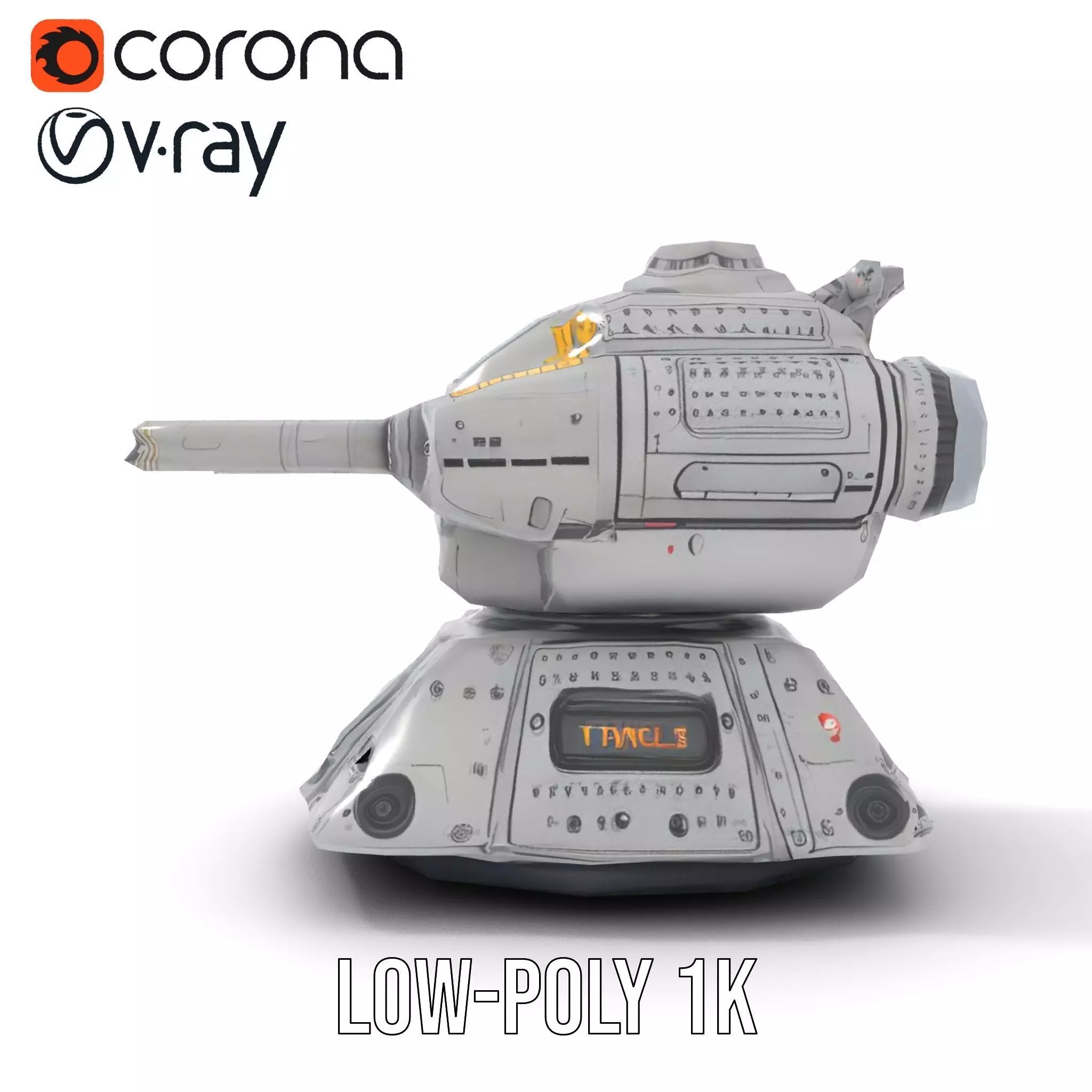 Futuristic Energy Blaster model pack Low-poly 3D model_25