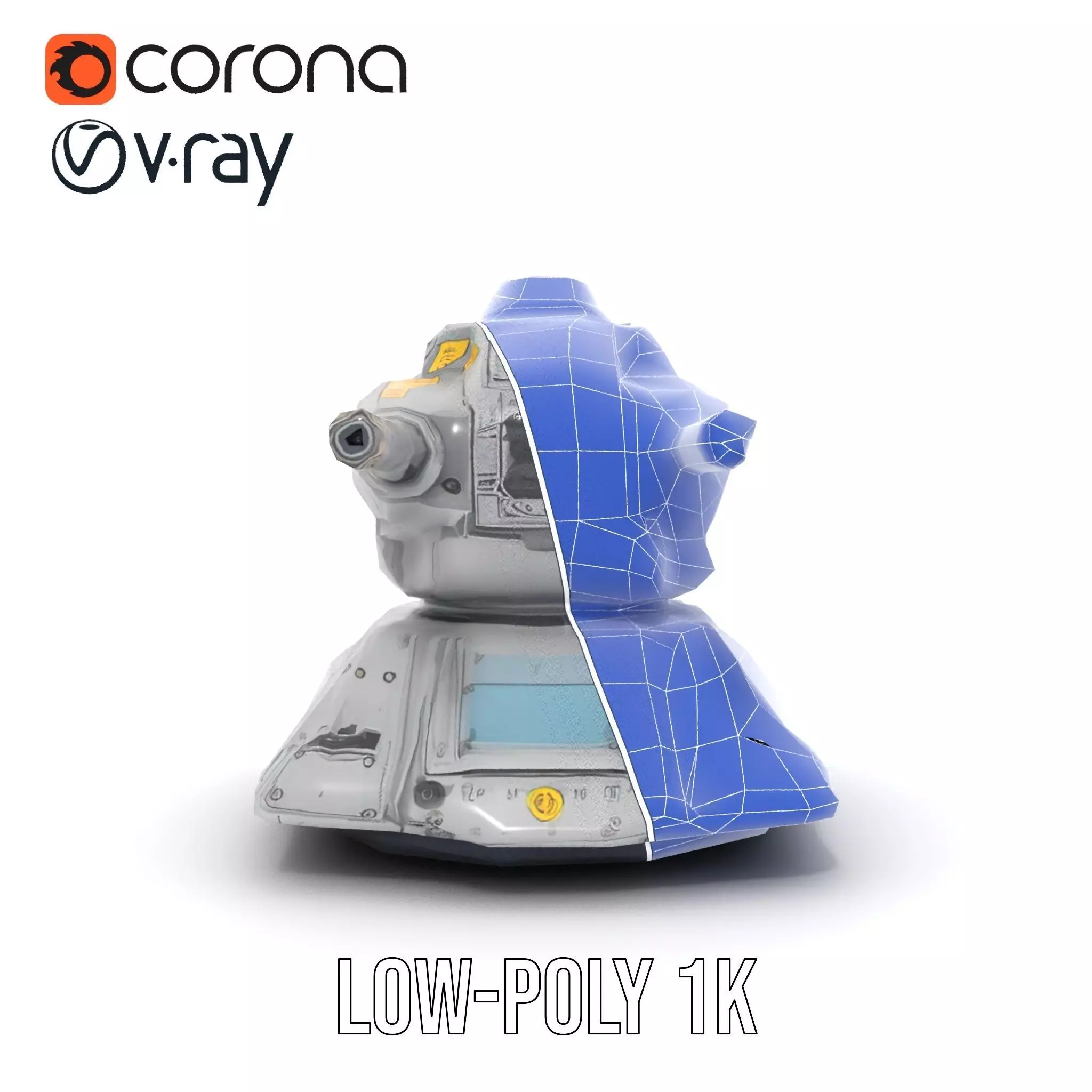 Futuristic Energy Blaster model pack Low-poly 3D model_31