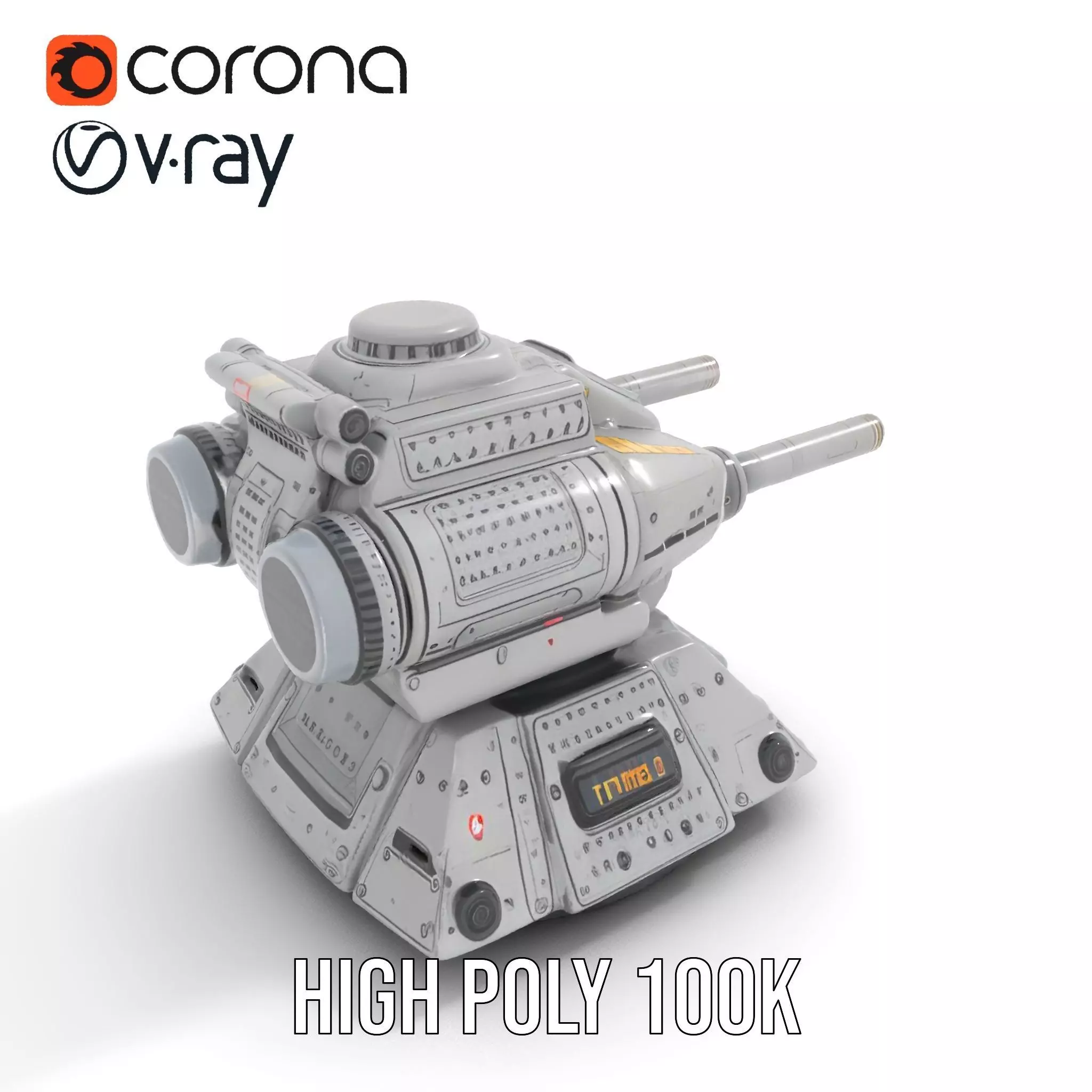 Futuristic Energy Blaster model pack Low-poly 3D model_18