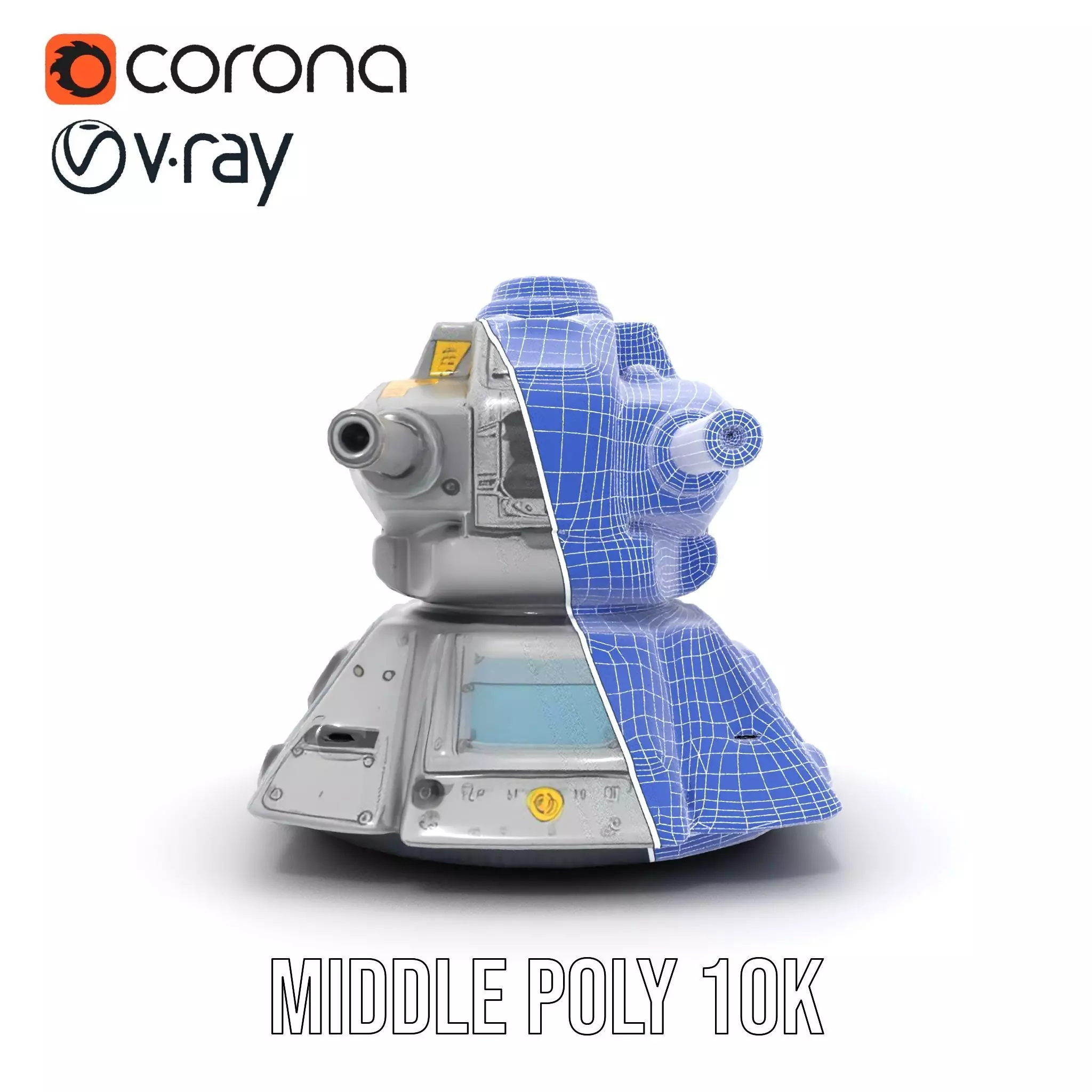 Futuristic Energy Blaster model pack Low-poly 3D model_27