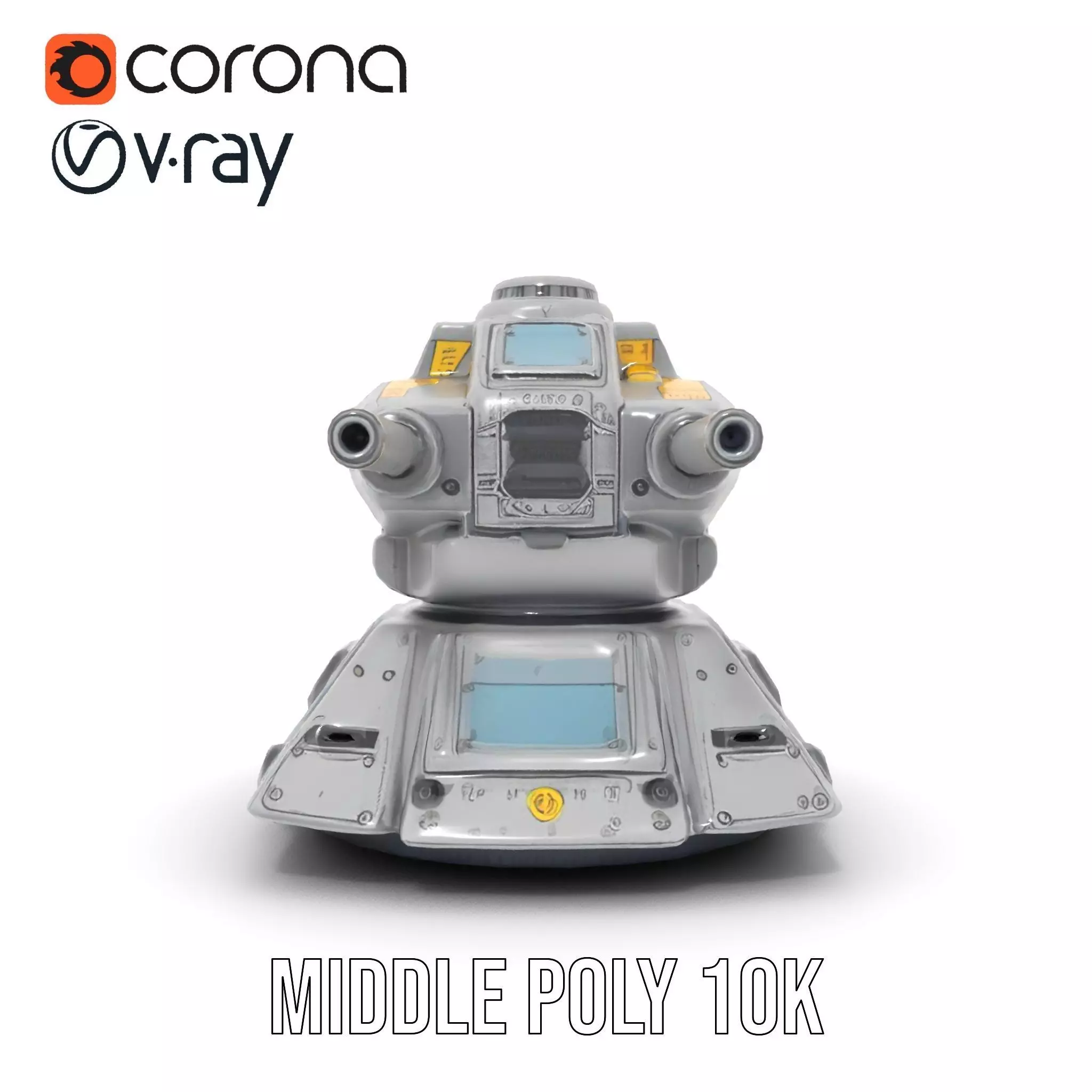 Futuristic Energy Blaster model pack Low-poly 3D model_22