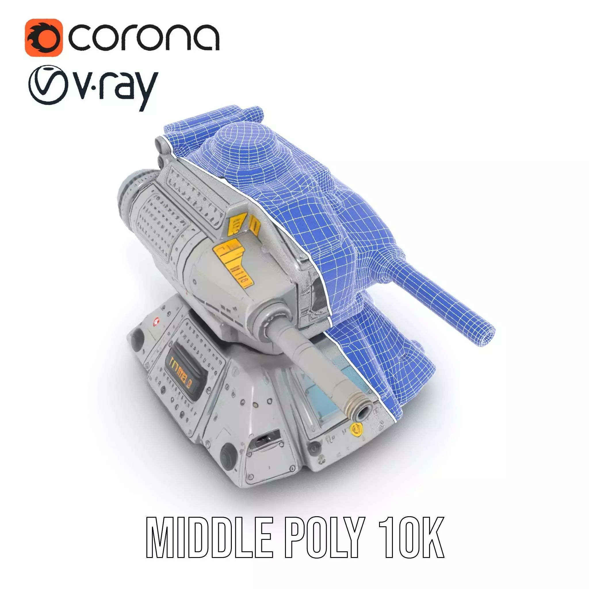 Futuristic Energy Blaster model pack Low-poly 3D model_24