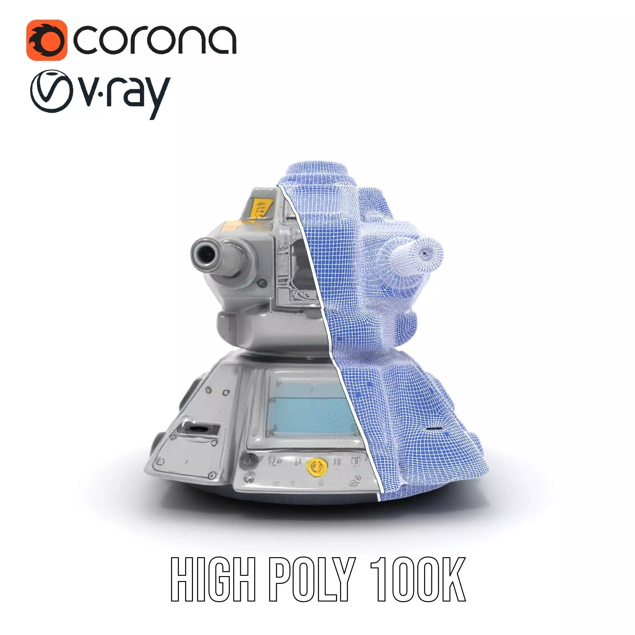 Futuristic Energy Blaster model pack Low-poly 3D model_35