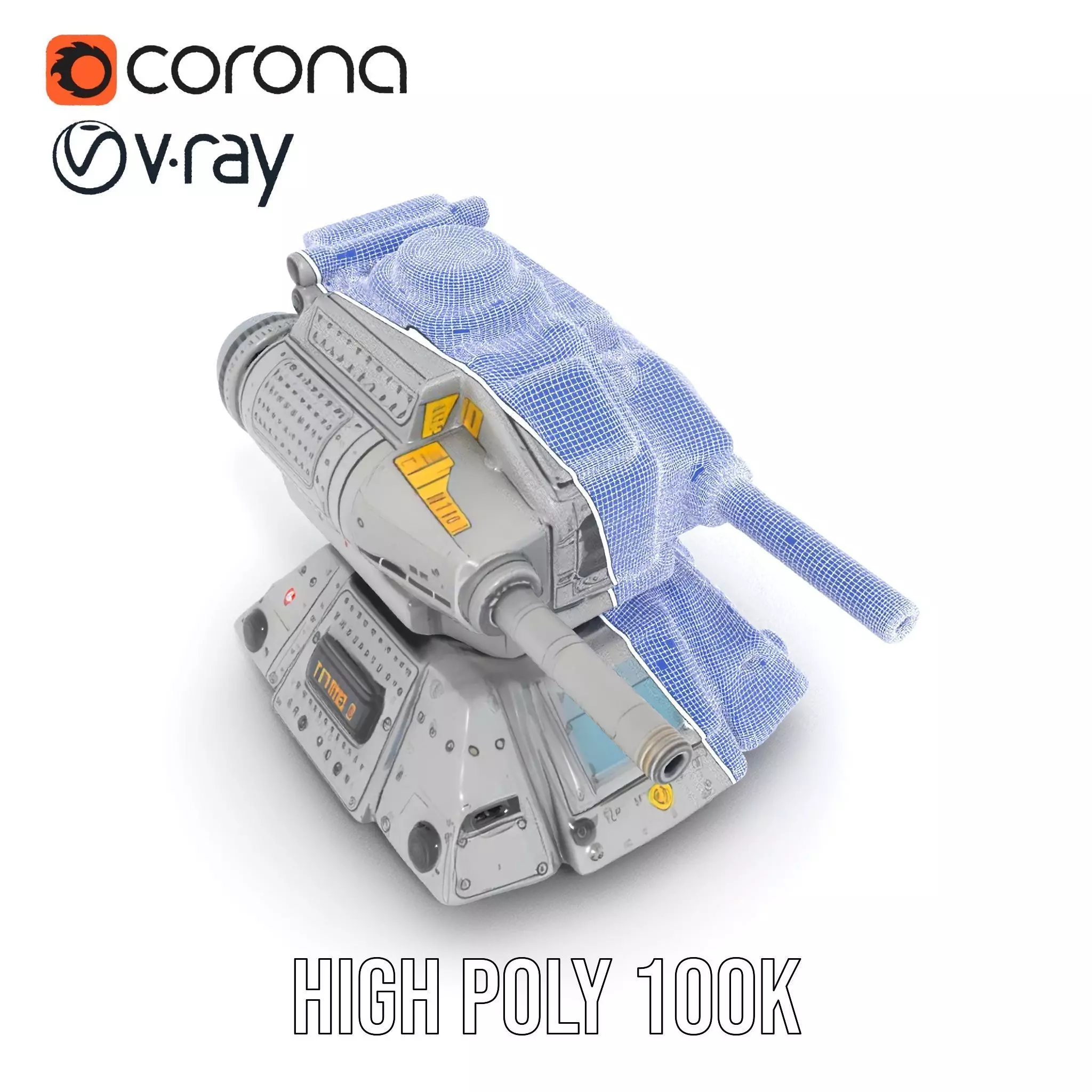 Futuristic Energy Blaster model pack Low-poly 3D model_32