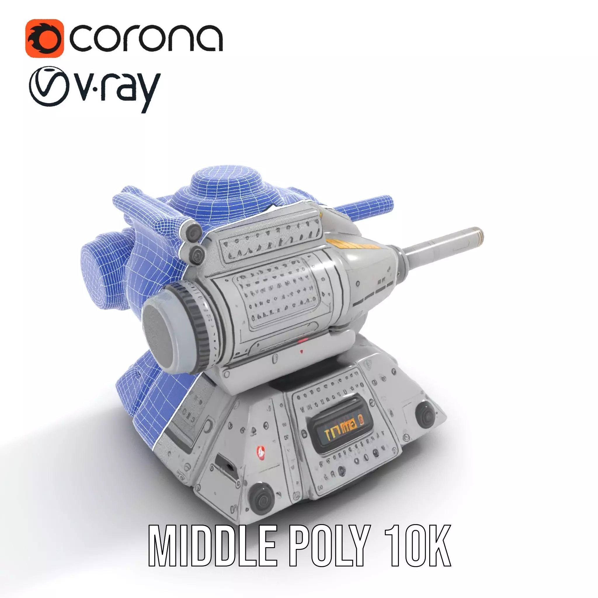 Futuristic Energy Blaster model pack Low-poly 3D model_19