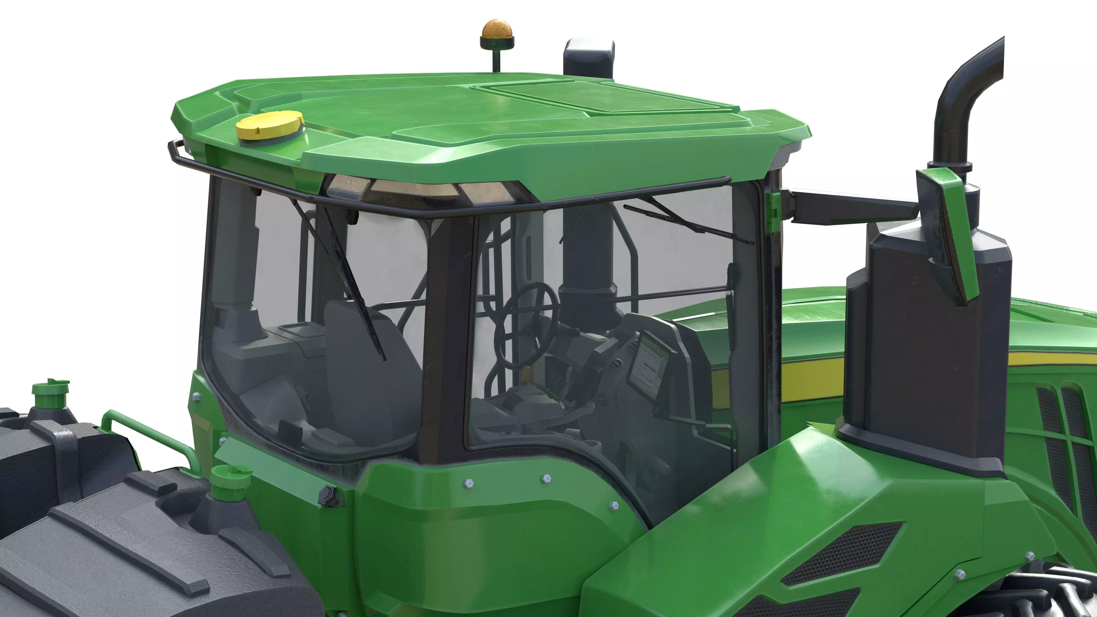John Deere Tractor 9r 440 Low-poly 3D model_4