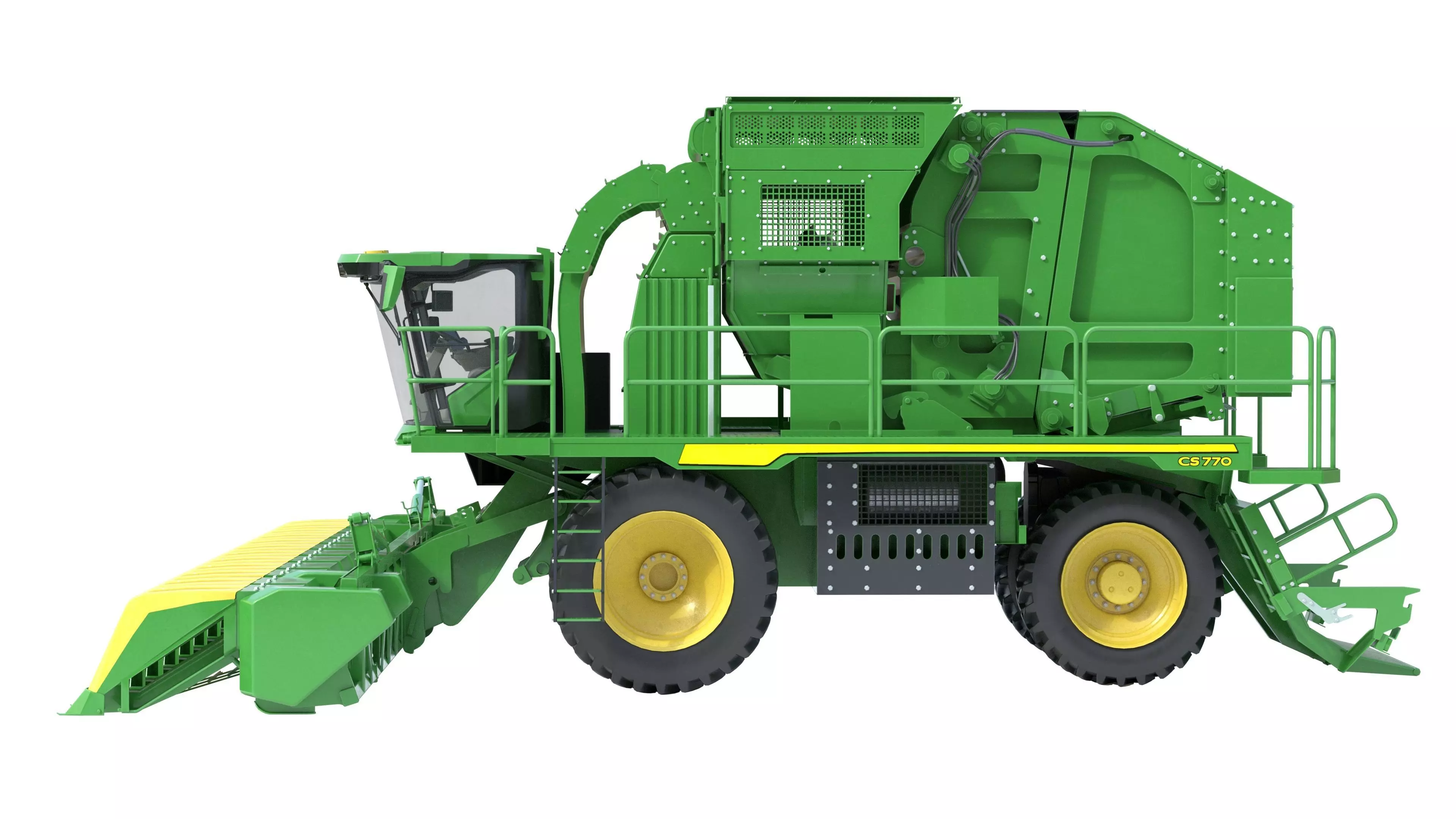 John Deere CS770 Cotton Stripper Low-poly 3D model_9