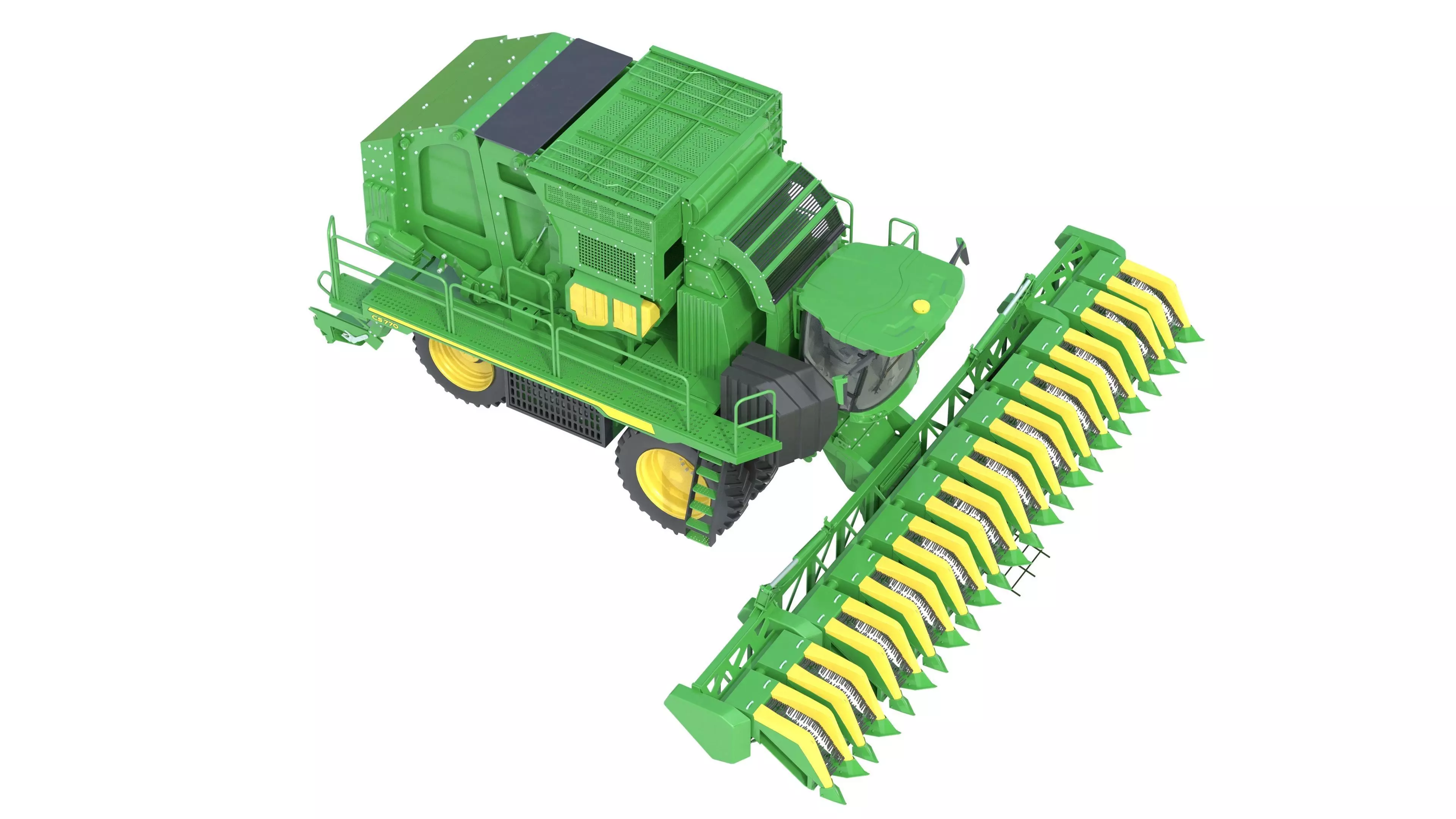 John Deere CS770 Cotton Stripper Low-poly 3D model_18
