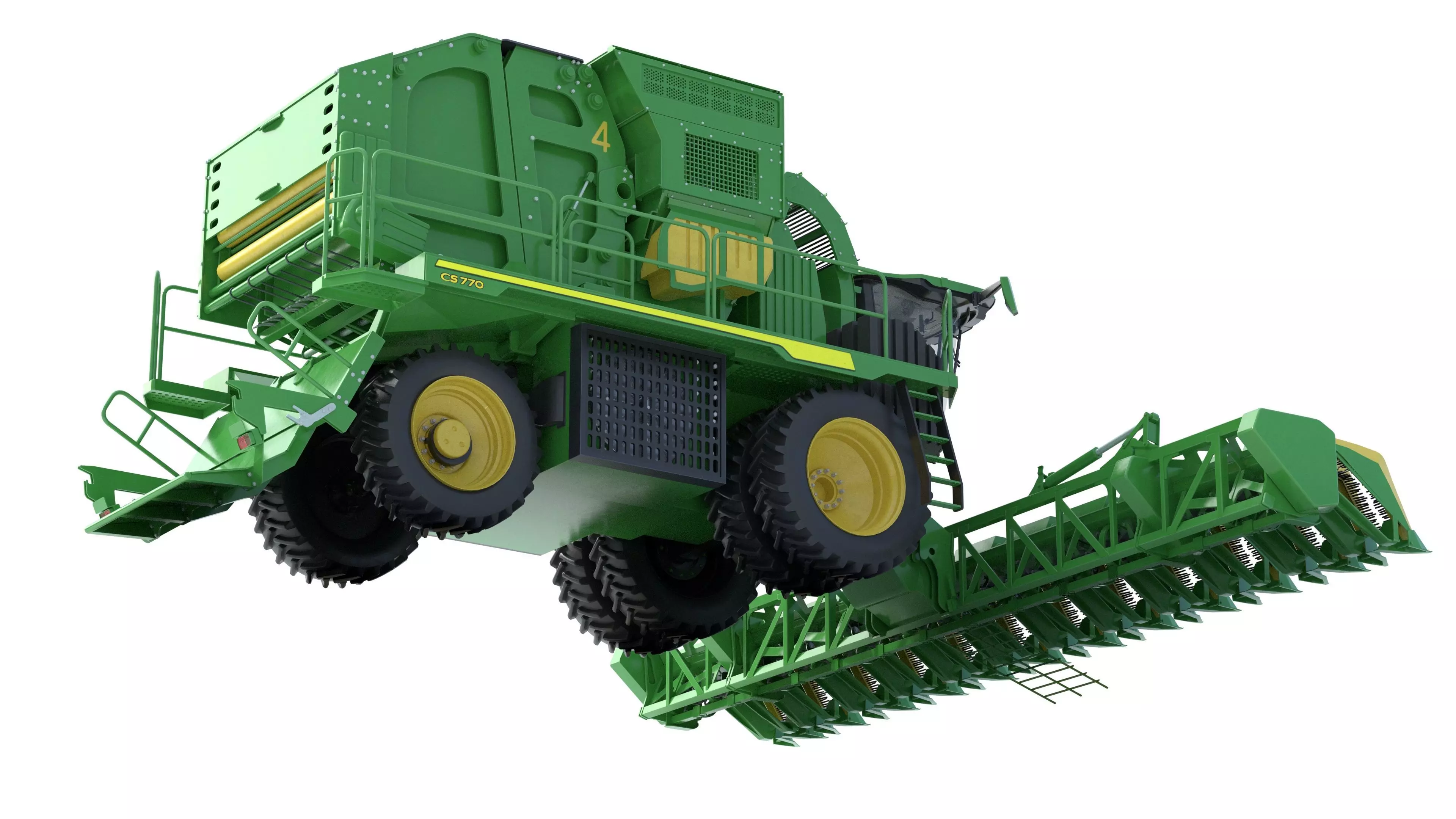 John Deere CS770 Cotton Stripper Low-poly 3D model_19