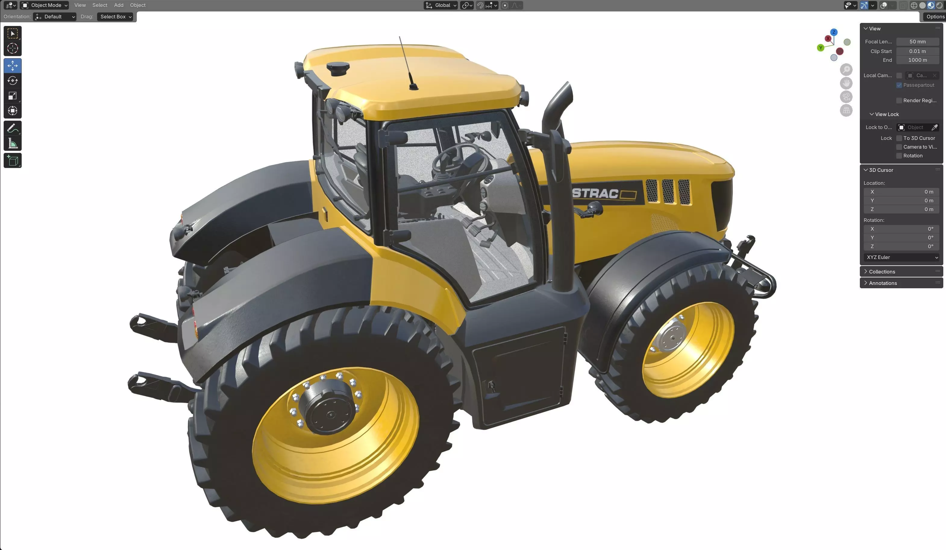 JCB Fastrac Tractor 8000 Low-poly 3D model_12