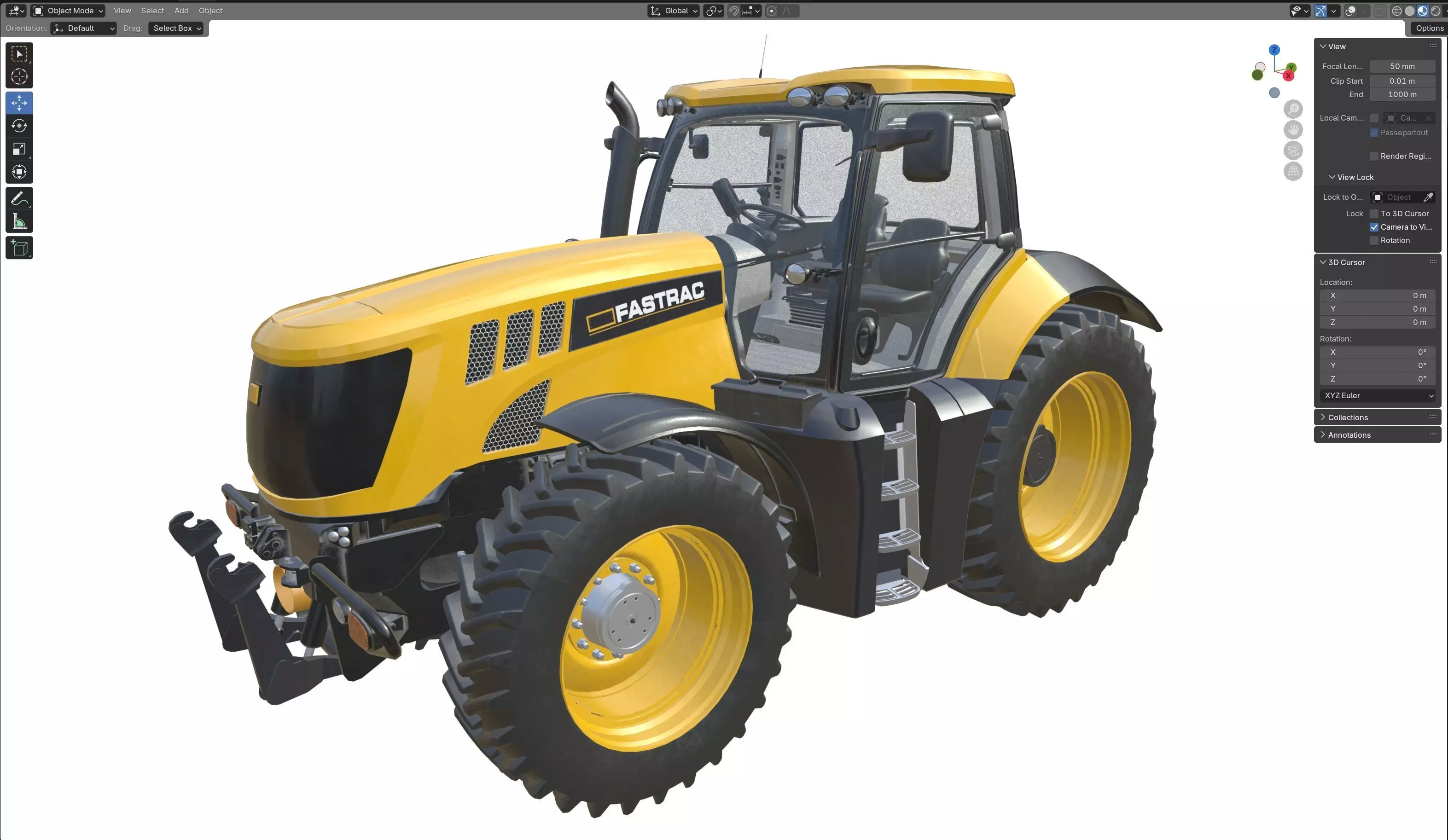 JCB Fastrac Tractor 8000 Low-poly 3D model_23