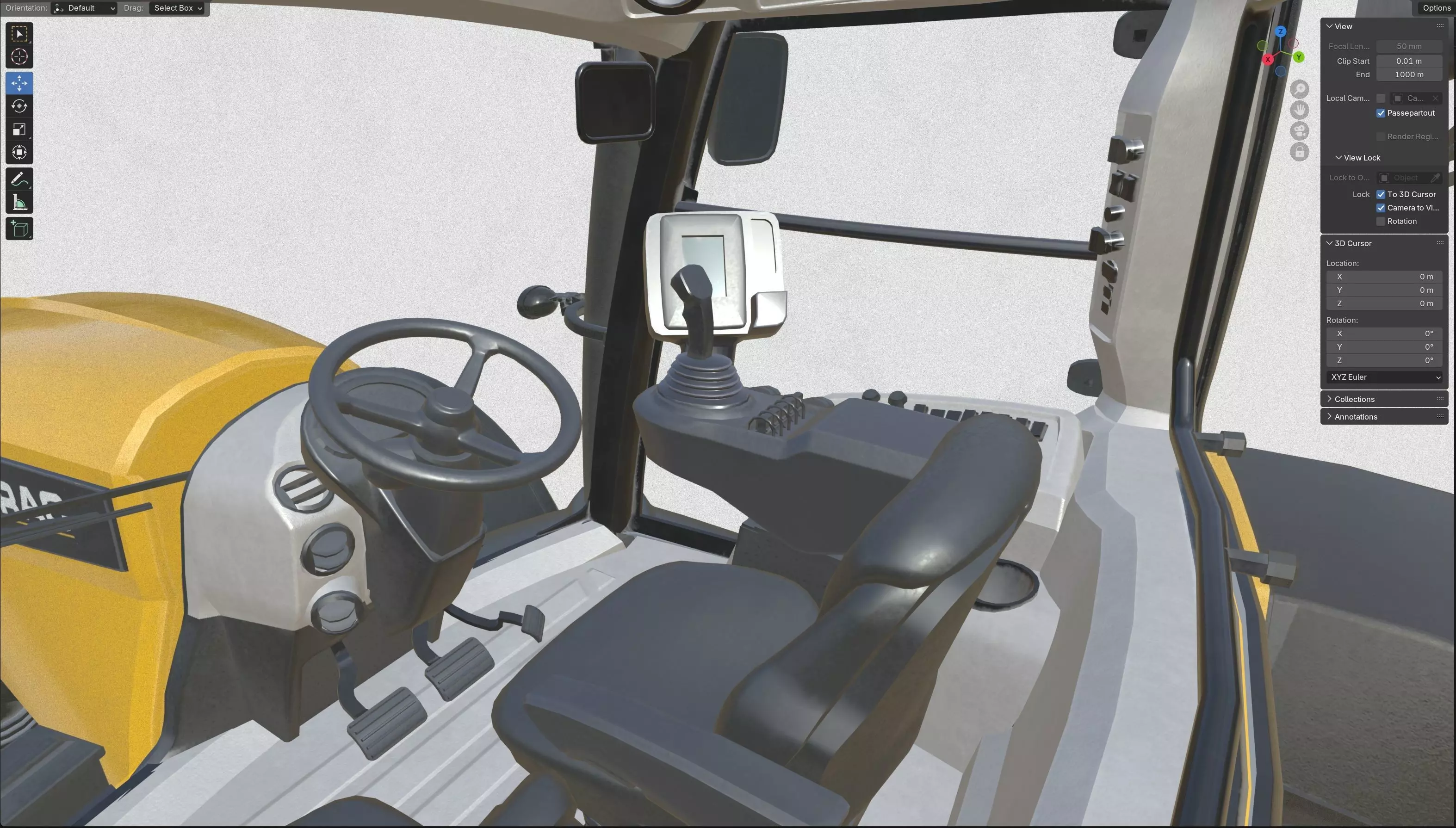 JCB Fastrac Tractor 8000 Low-poly 3D model_10