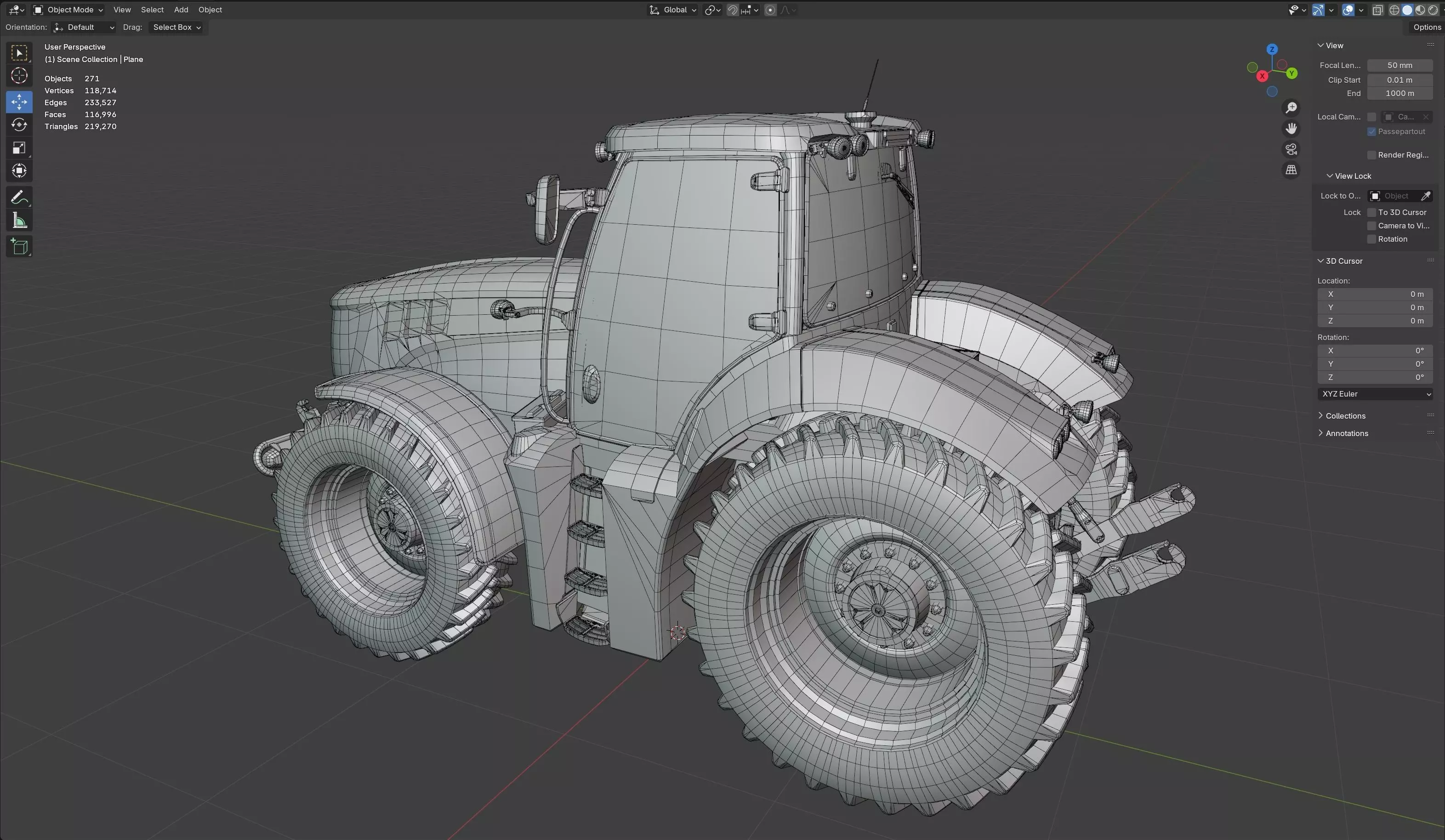 JCB Fastrac Tractor 8000 Low-poly 3D model_31