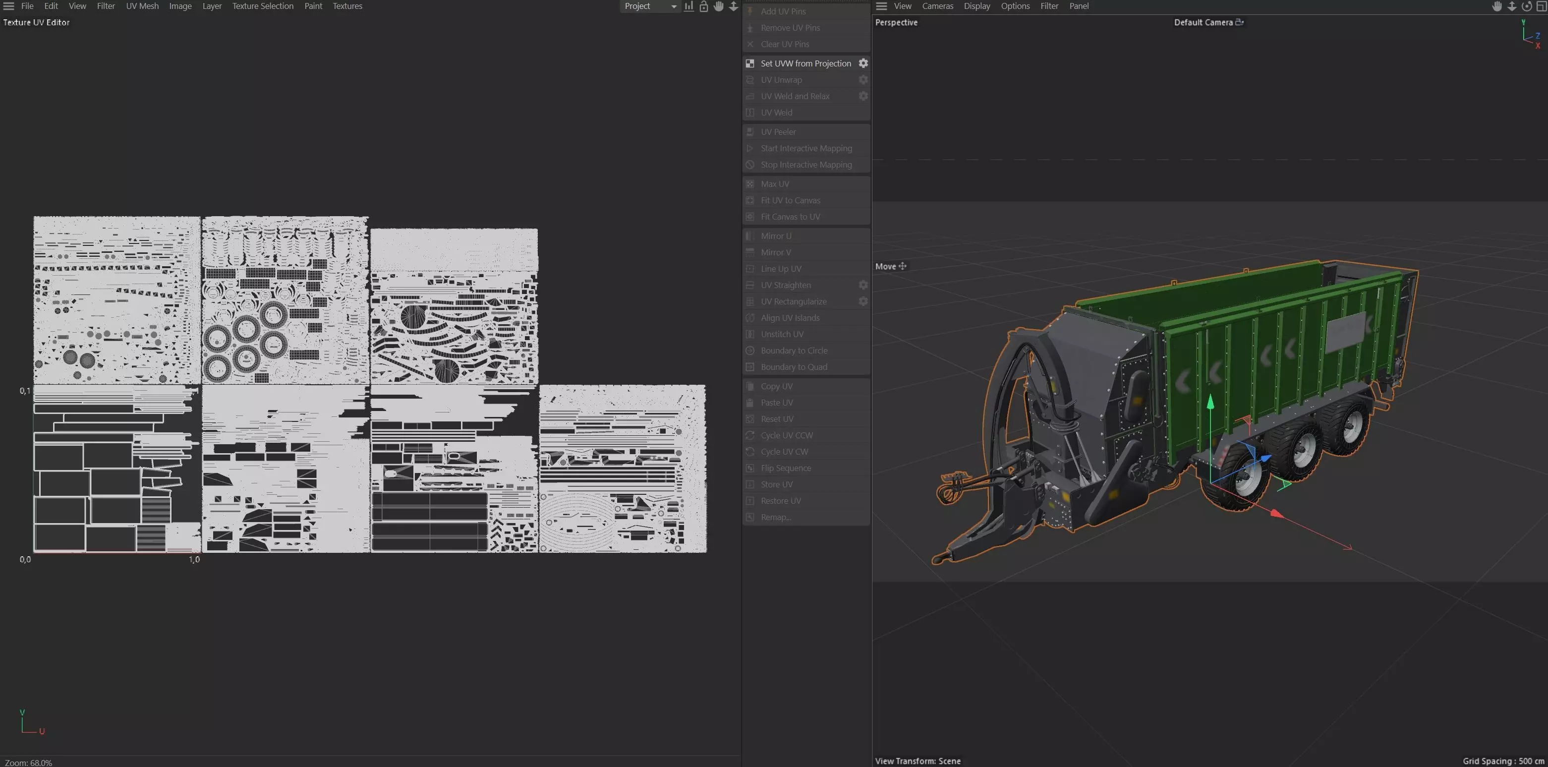 Have Dump trailer SUW 5000 Low-poly 3D model_23