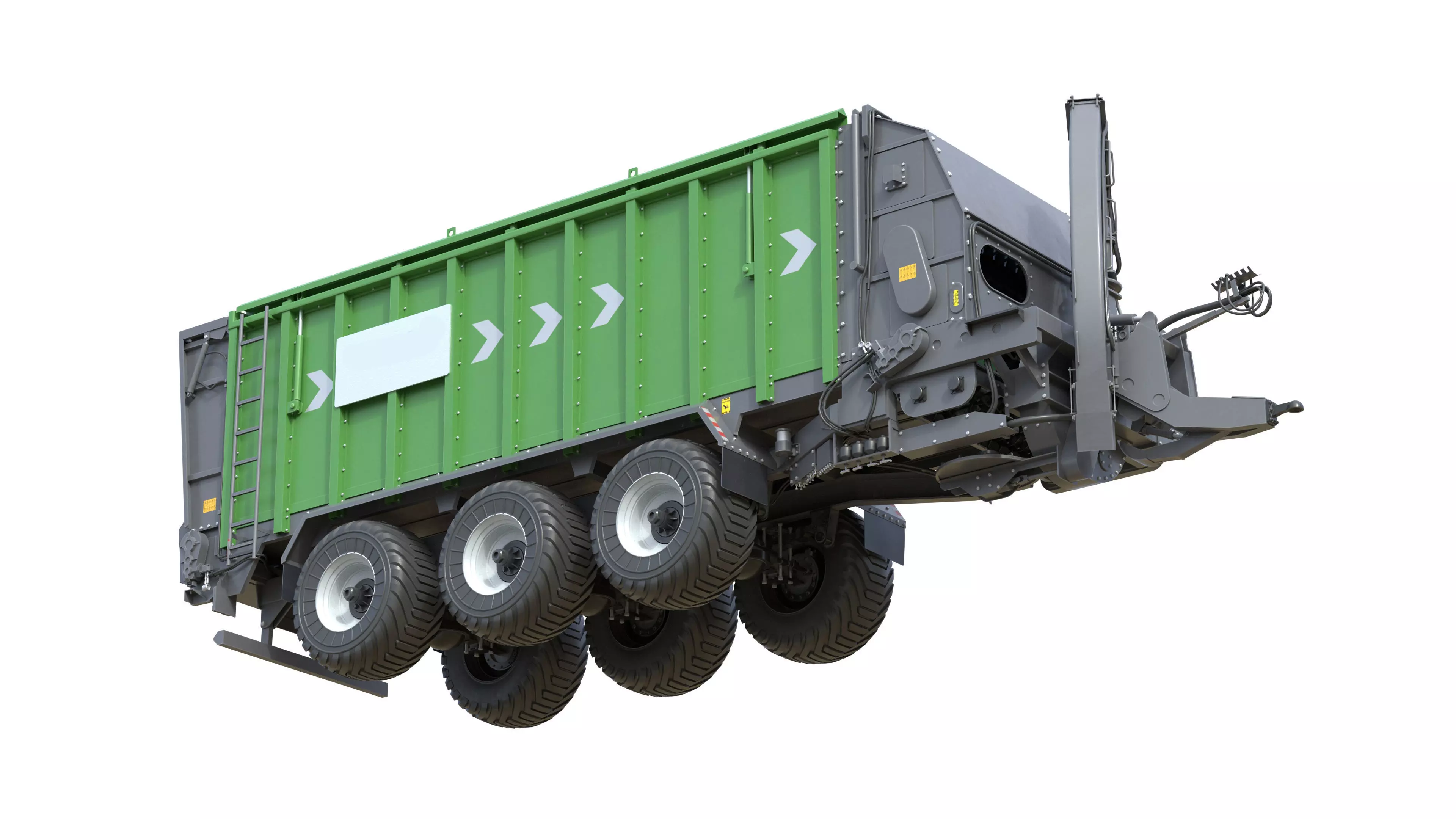 Have Dump trailer SUW 5000 Low-poly 3D model_2