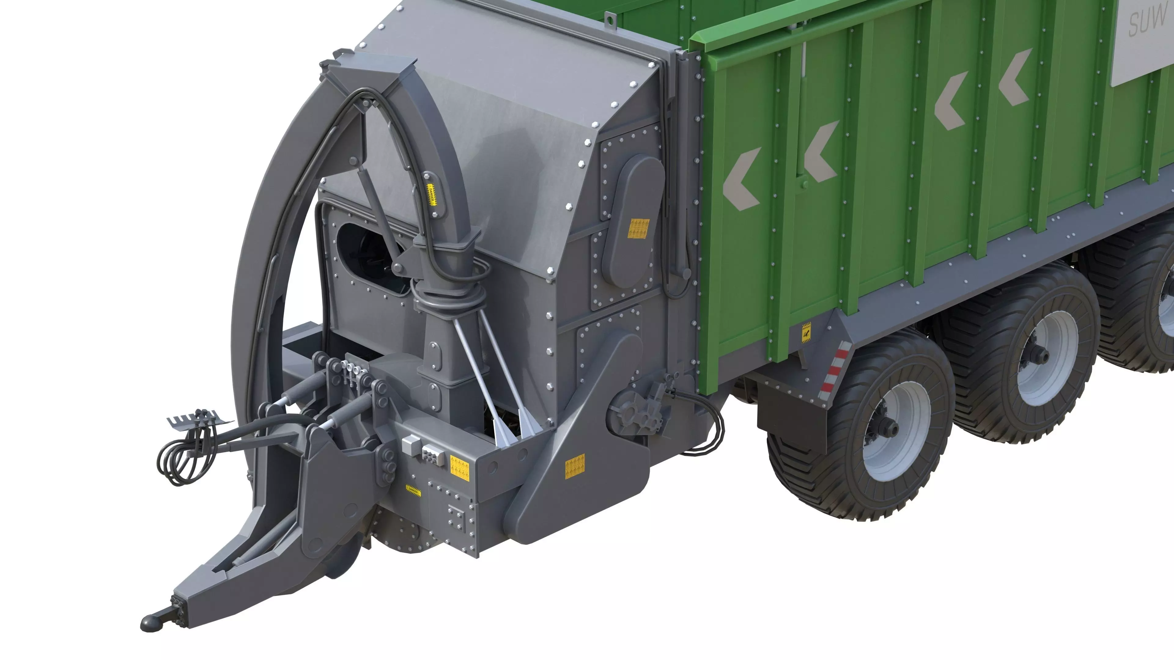 Have Dump trailer SUW 5000 Low-poly 3D model_21