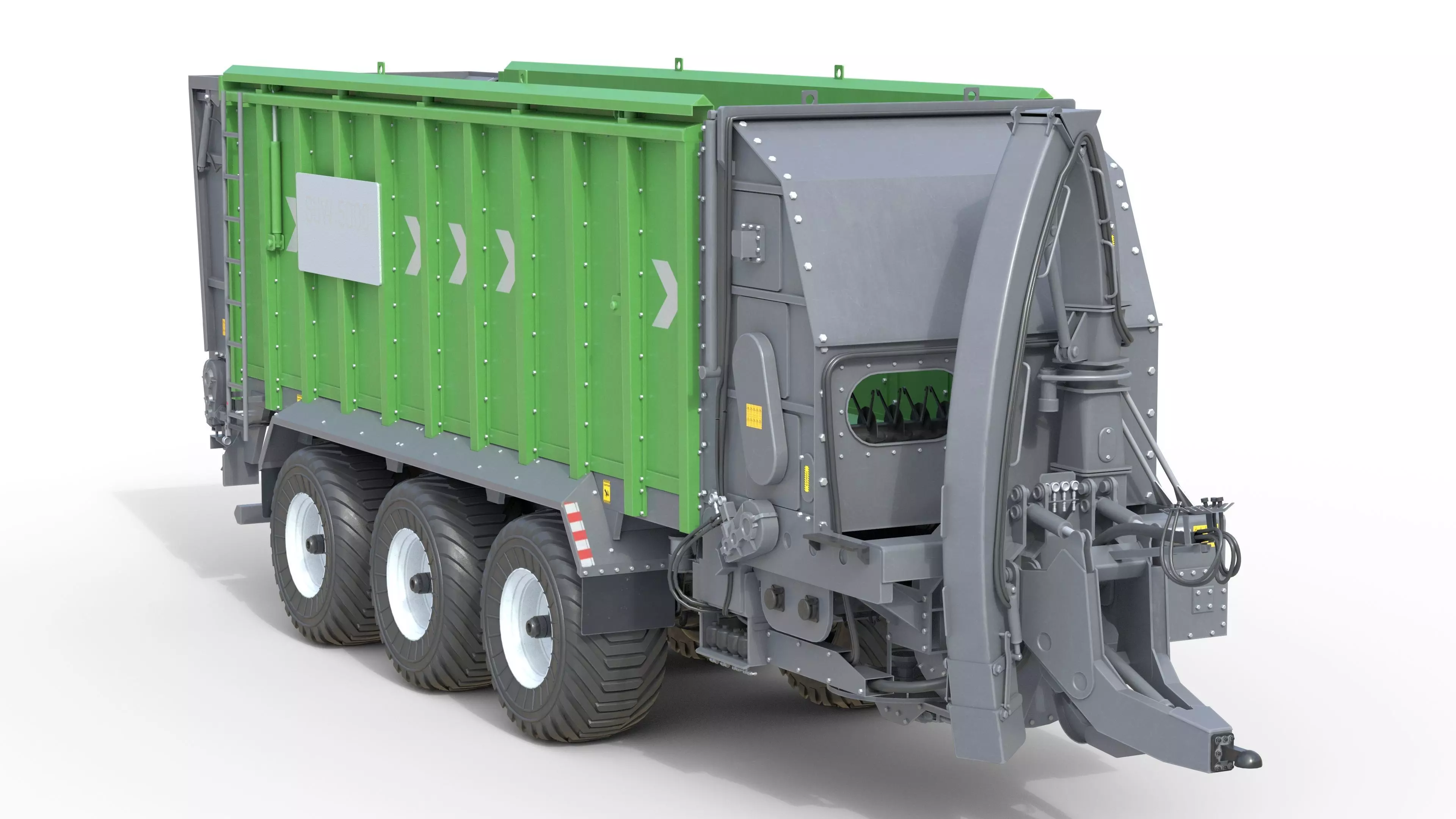 Have Dump trailer SUW 5000 Low-poly 3D model_3