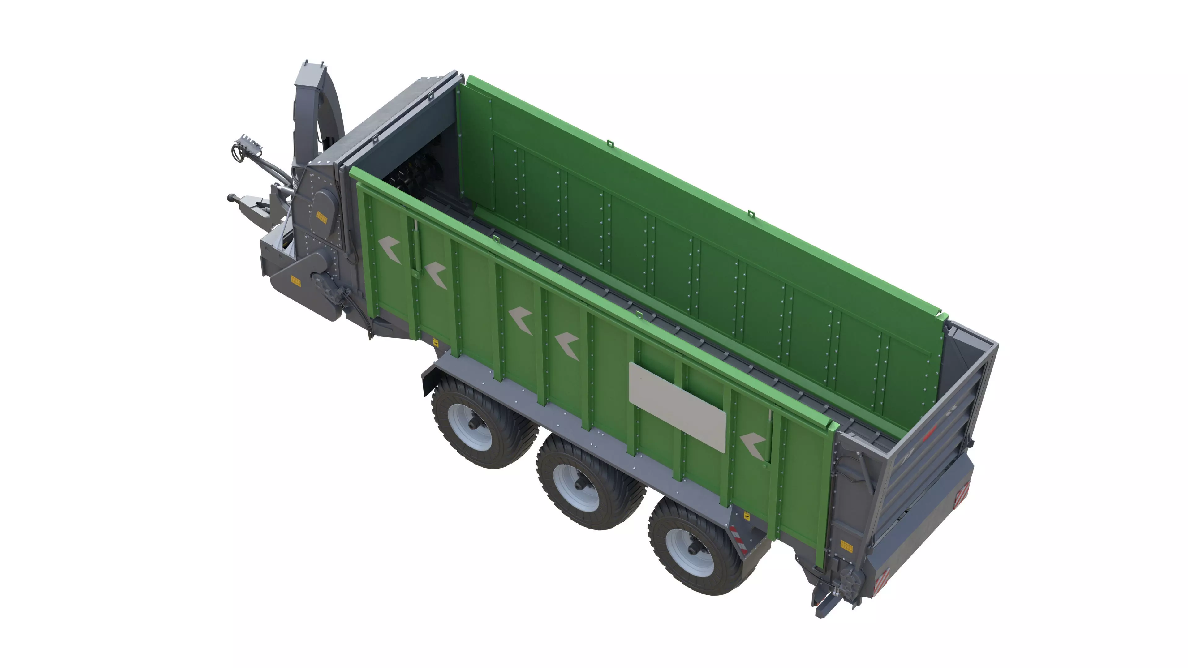Have Dump trailer SUW 5000 Low-poly 3D model_7