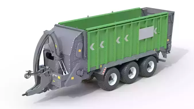 Have Dump trailer SUW 5000 Low-poly 3D model