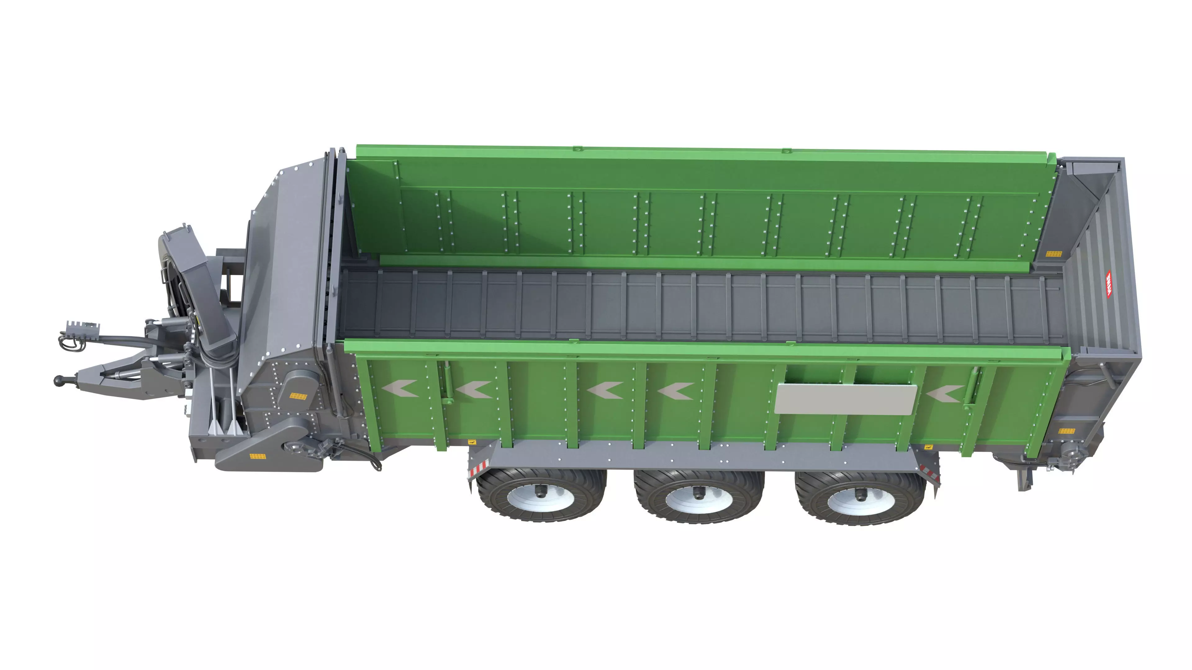 Have Dump trailer SUW 5000 Low-poly 3D model_11