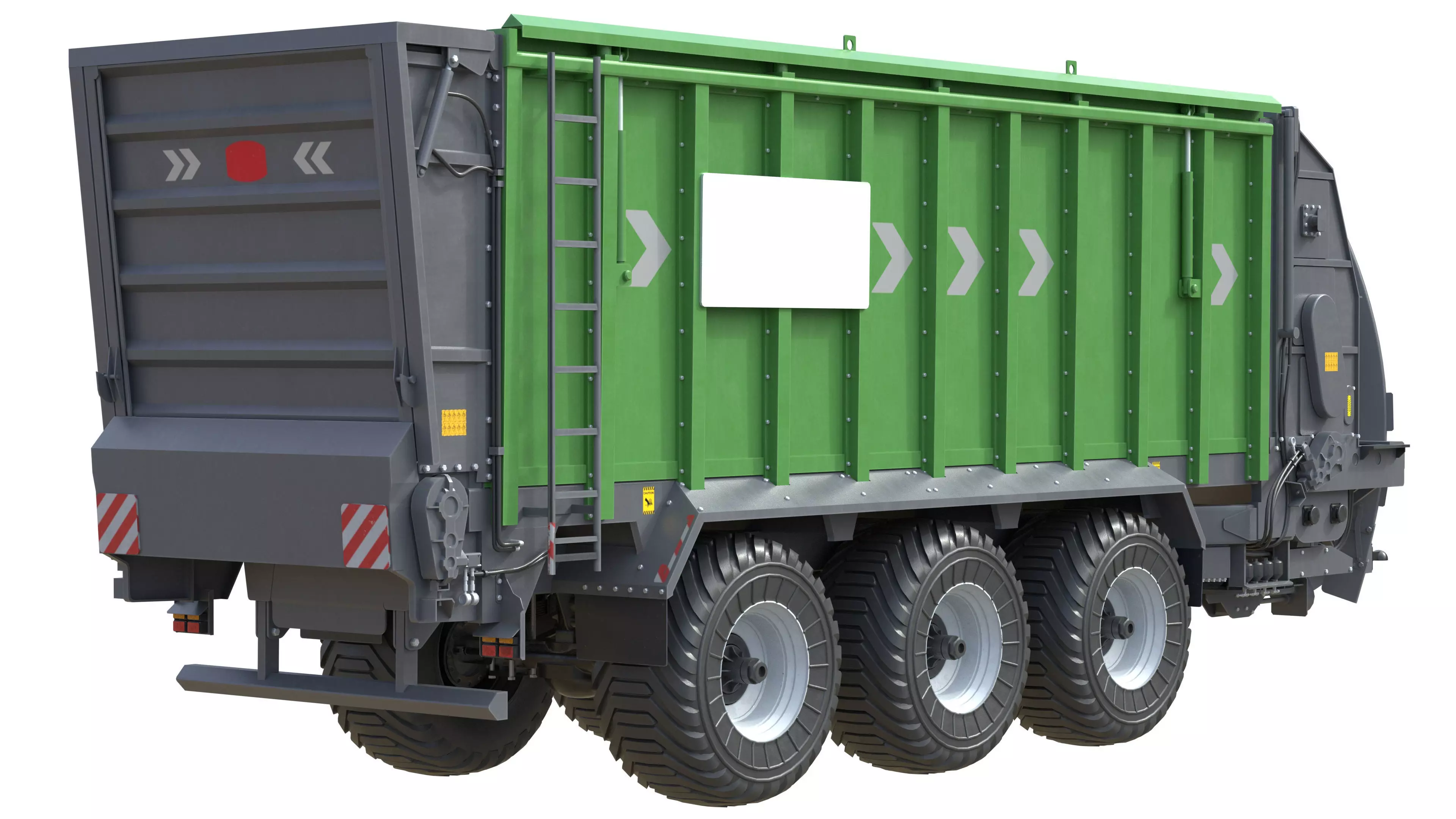 Have Dump trailer SUW 5000 Low-poly 3D model_4
