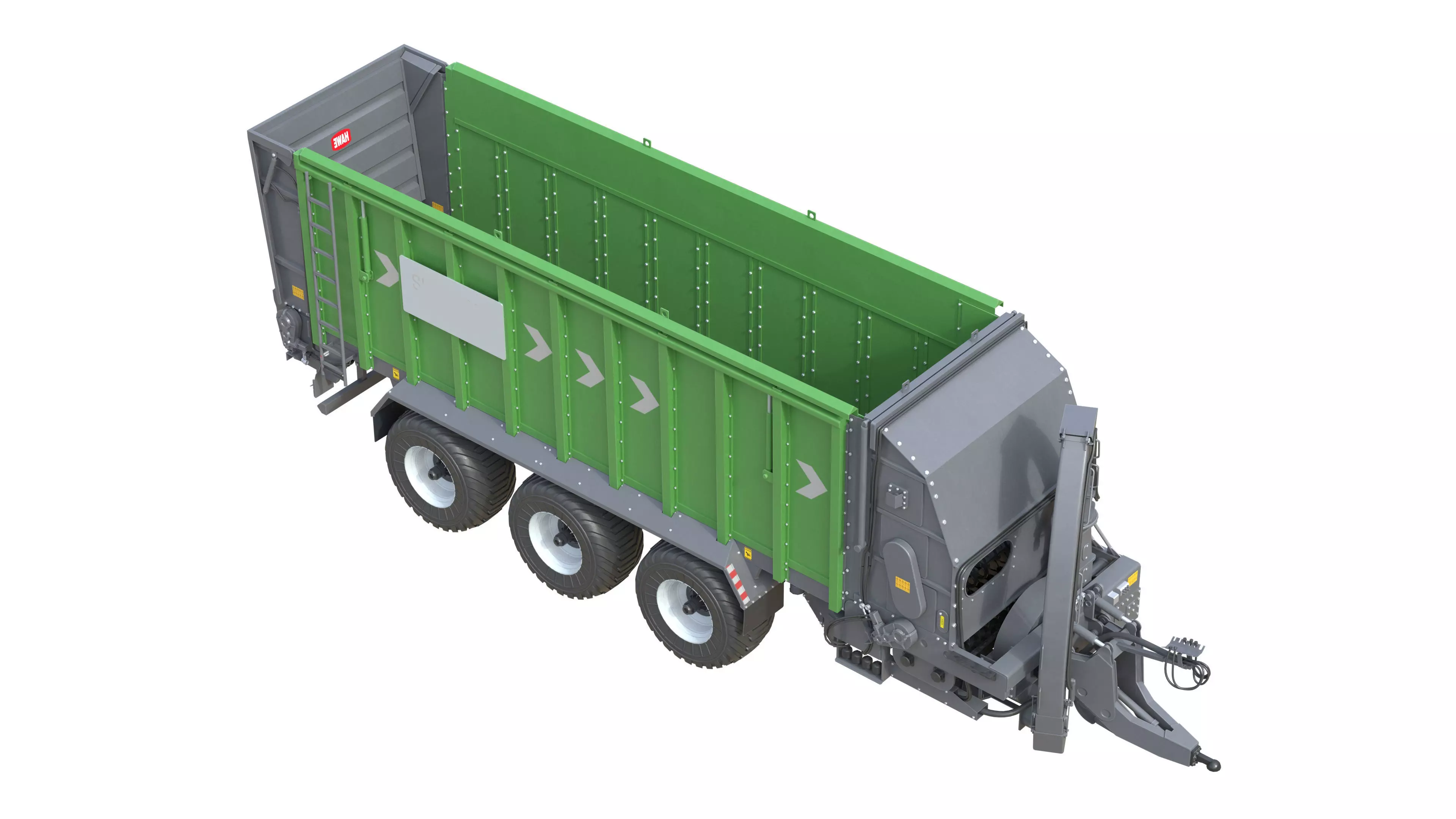 Have Dump trailer SUW 5000 Low-poly 3D model_12
