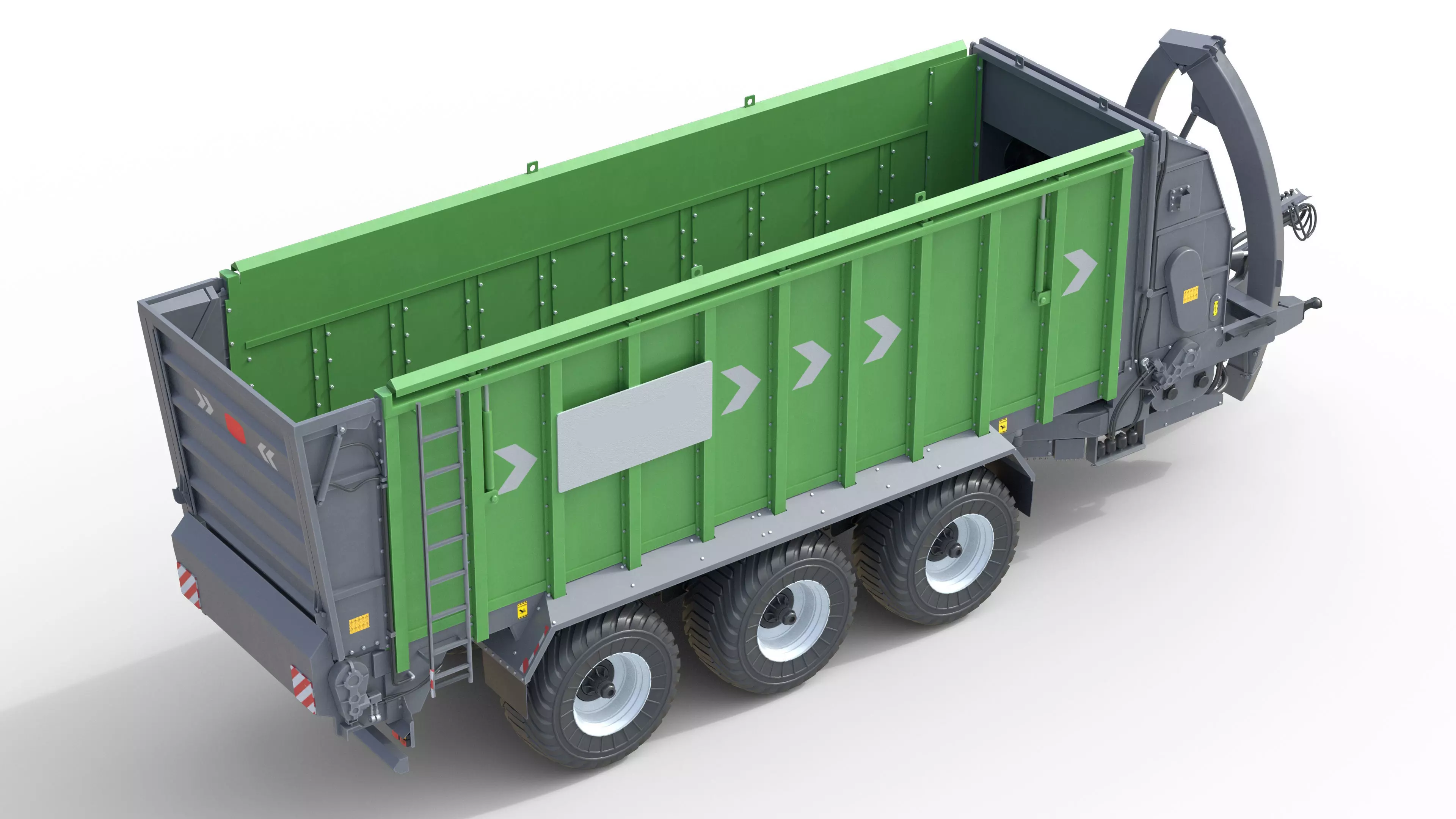 Have Dump trailer SUW 5000 Low-poly 3D model_1