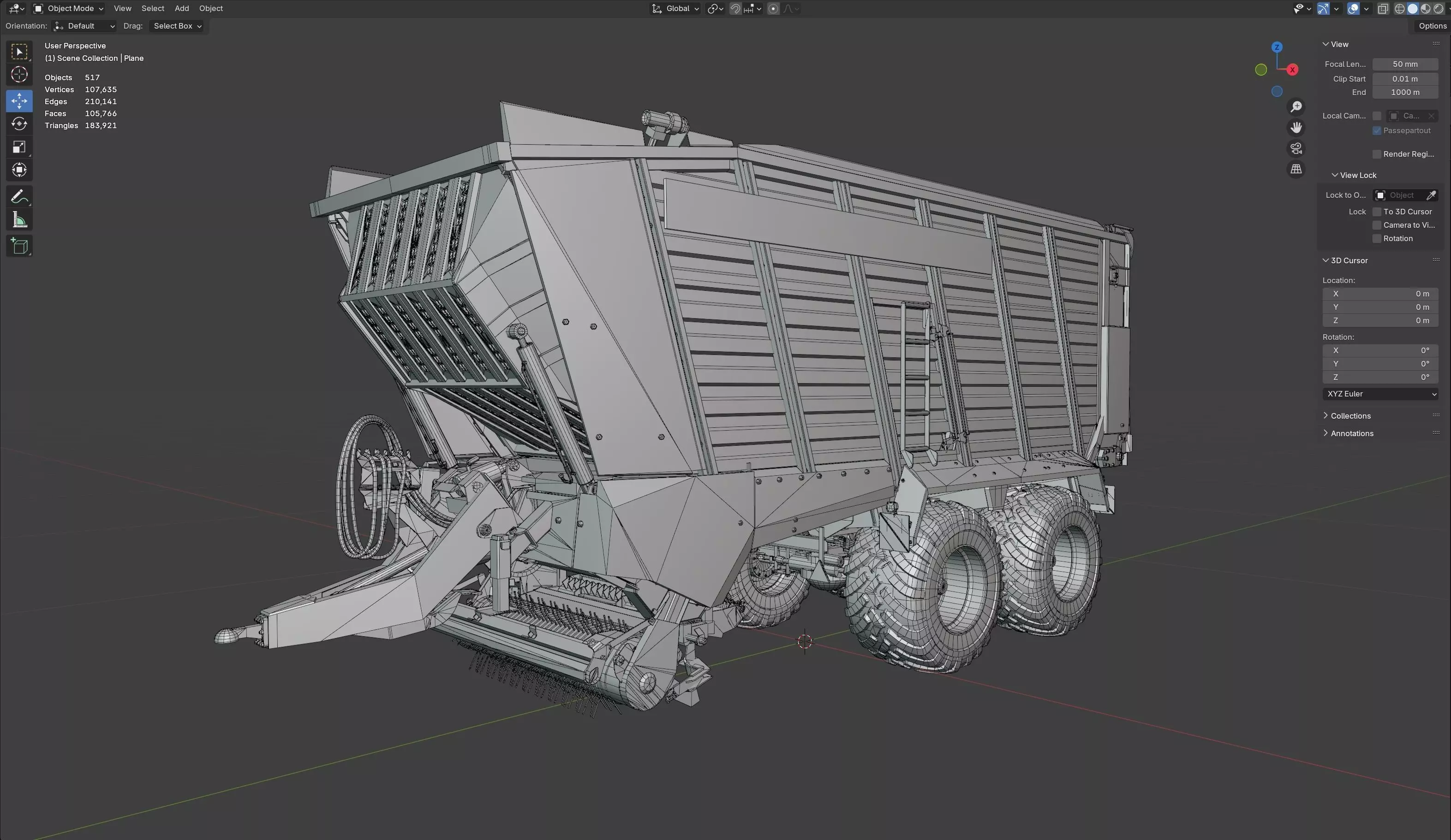Fendt Tigo Trailer Low-poly 3D model_27