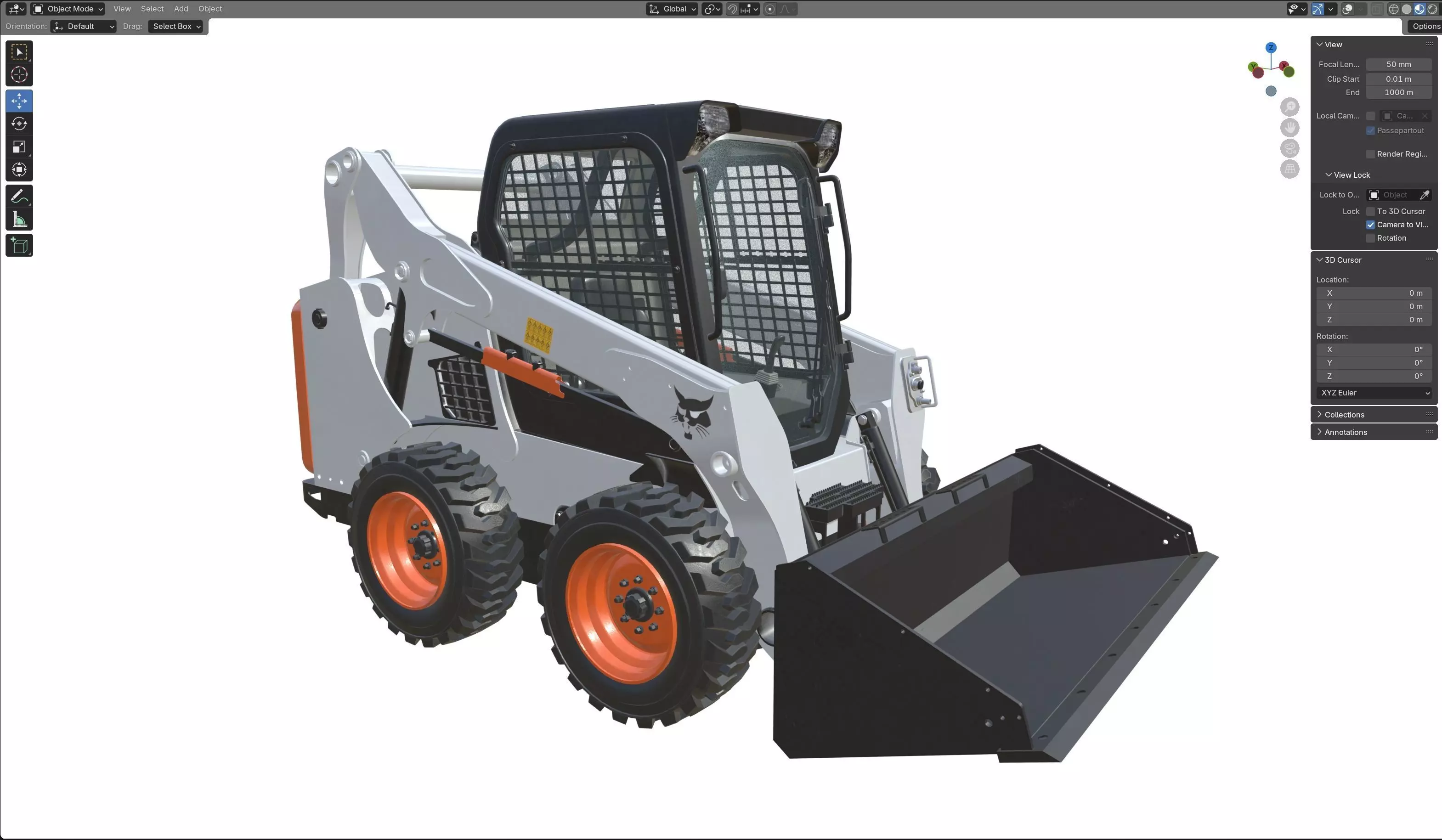BobCat Steer Loader S590 Low-poly 3D model_4