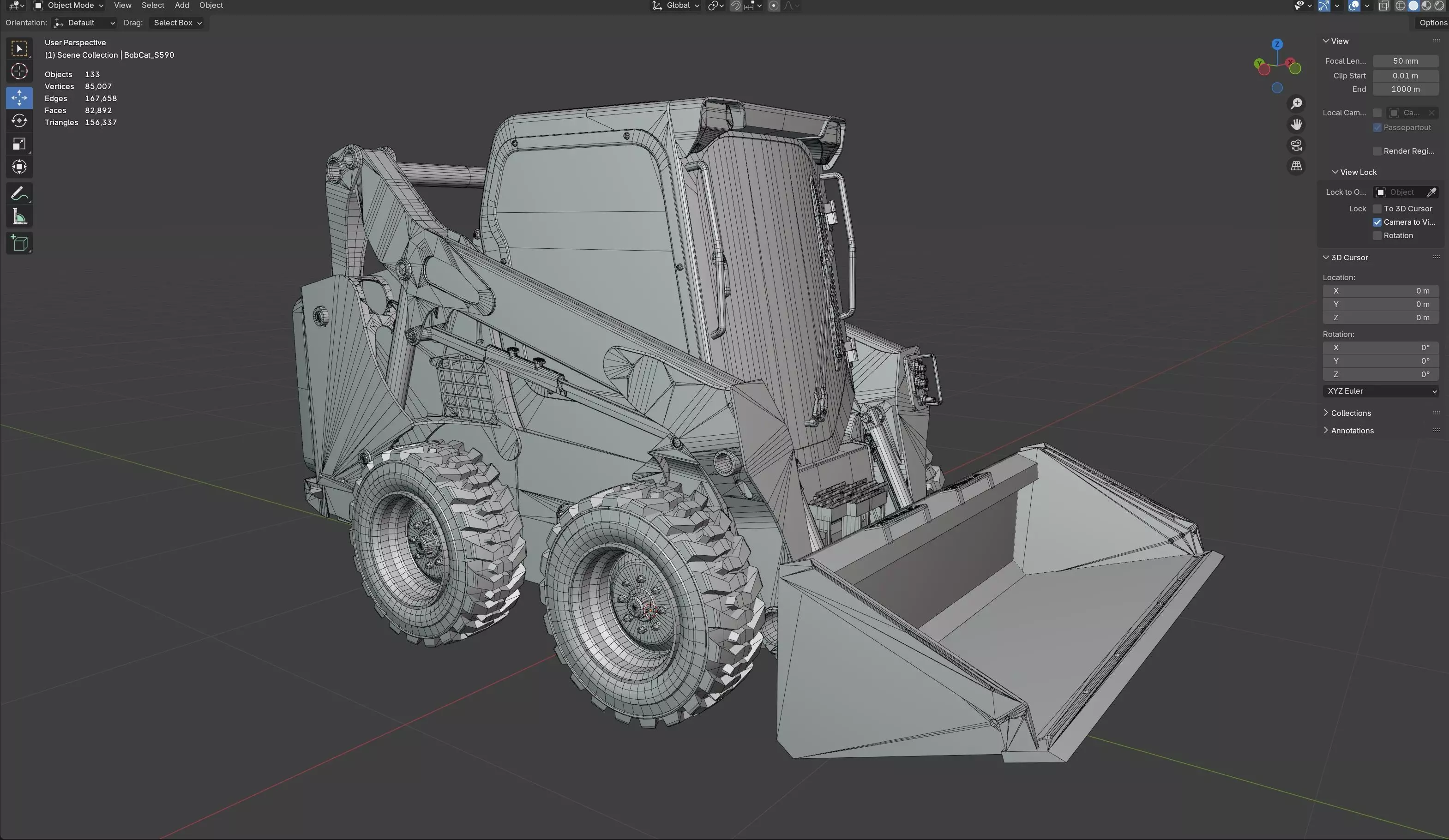 BobCat Steer Loader S590 Low-poly 3D model_24