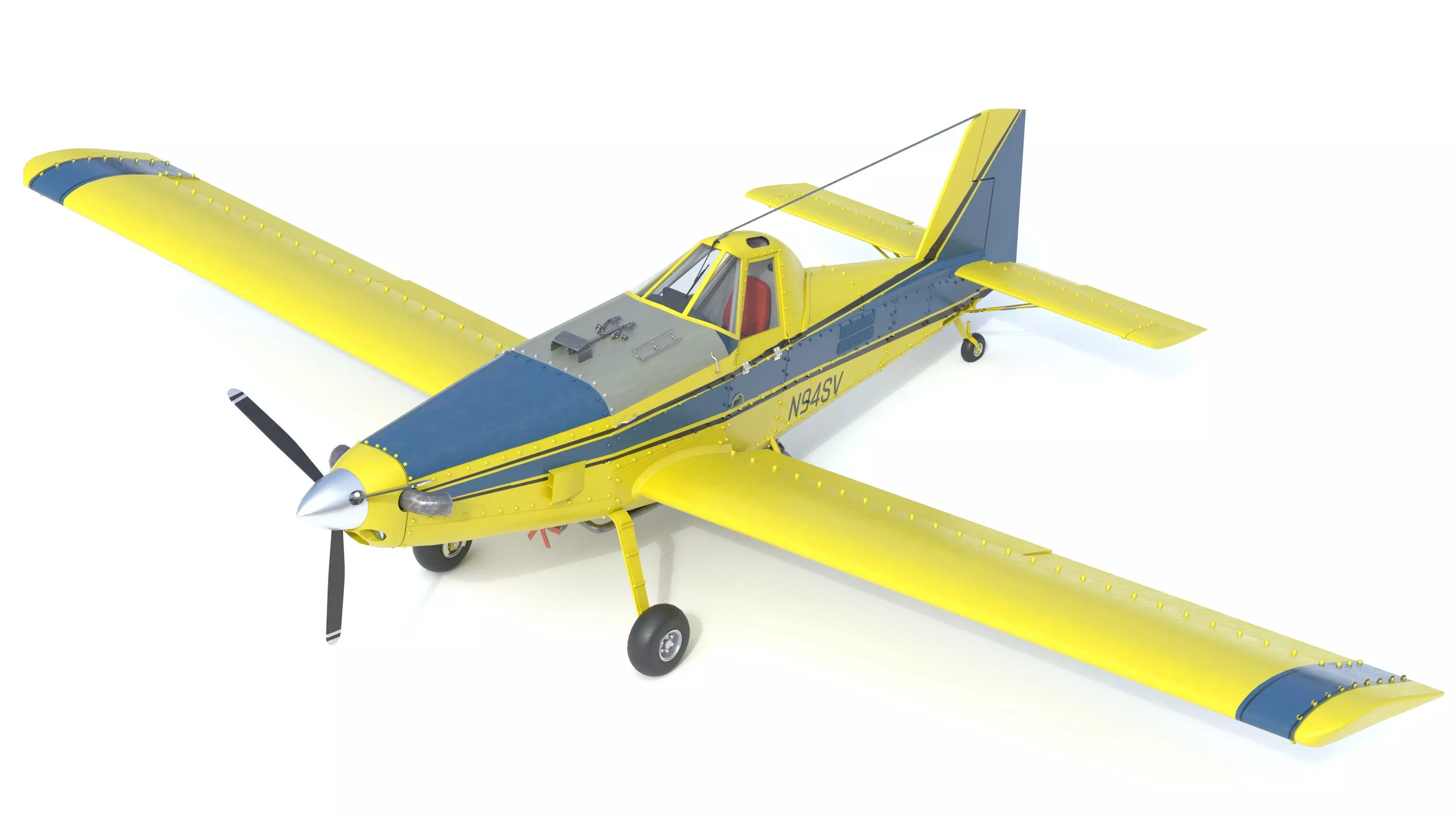 AT 502B Air Tractor Low-poly 3D model_0