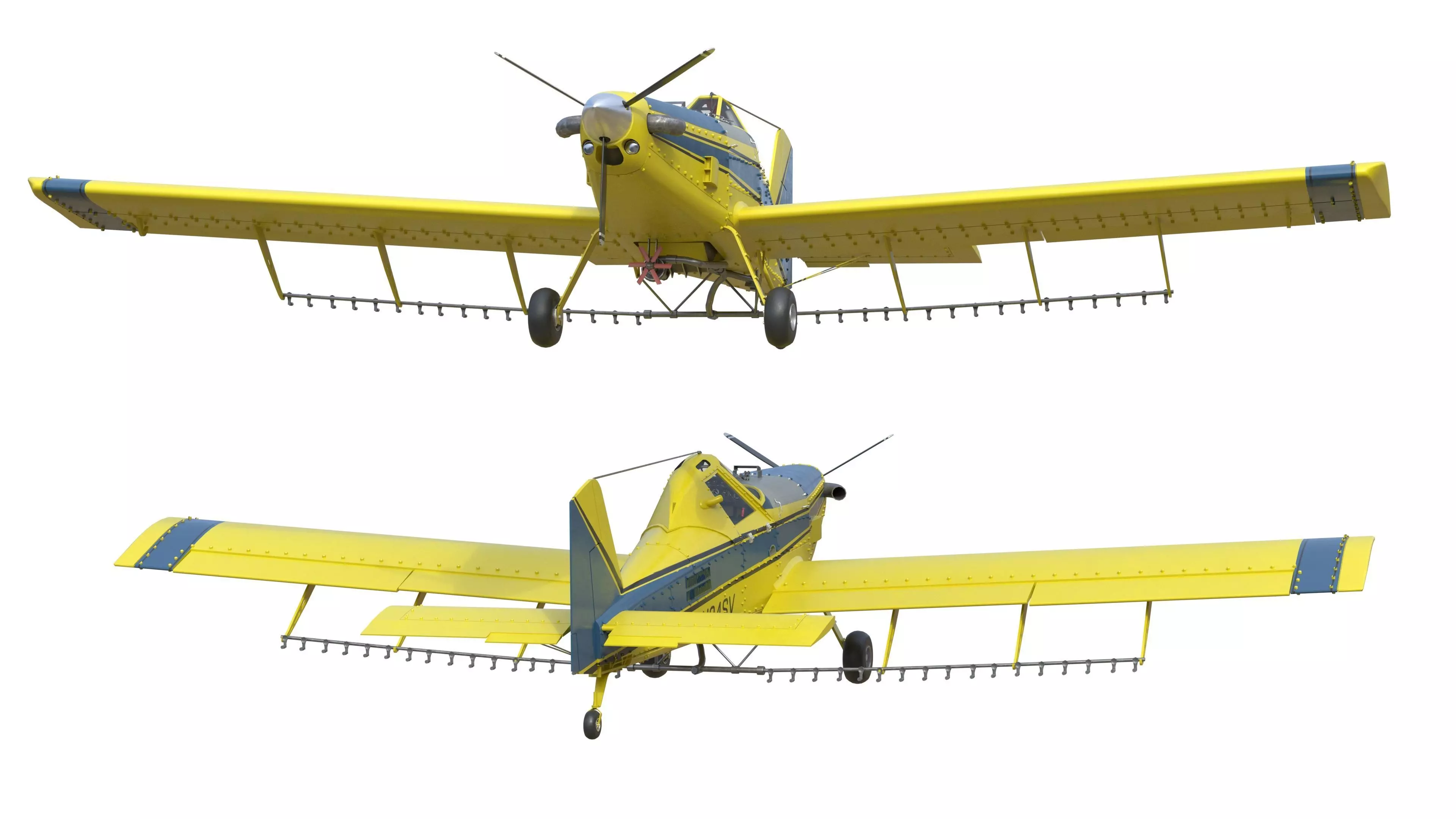 AT 502B Air Tractor Low-poly 3D model_8