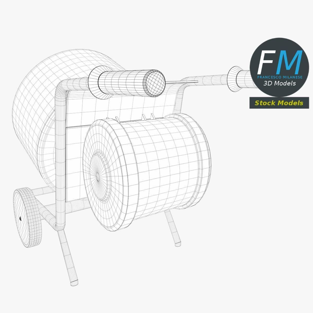 Cement mixer 3D model_8