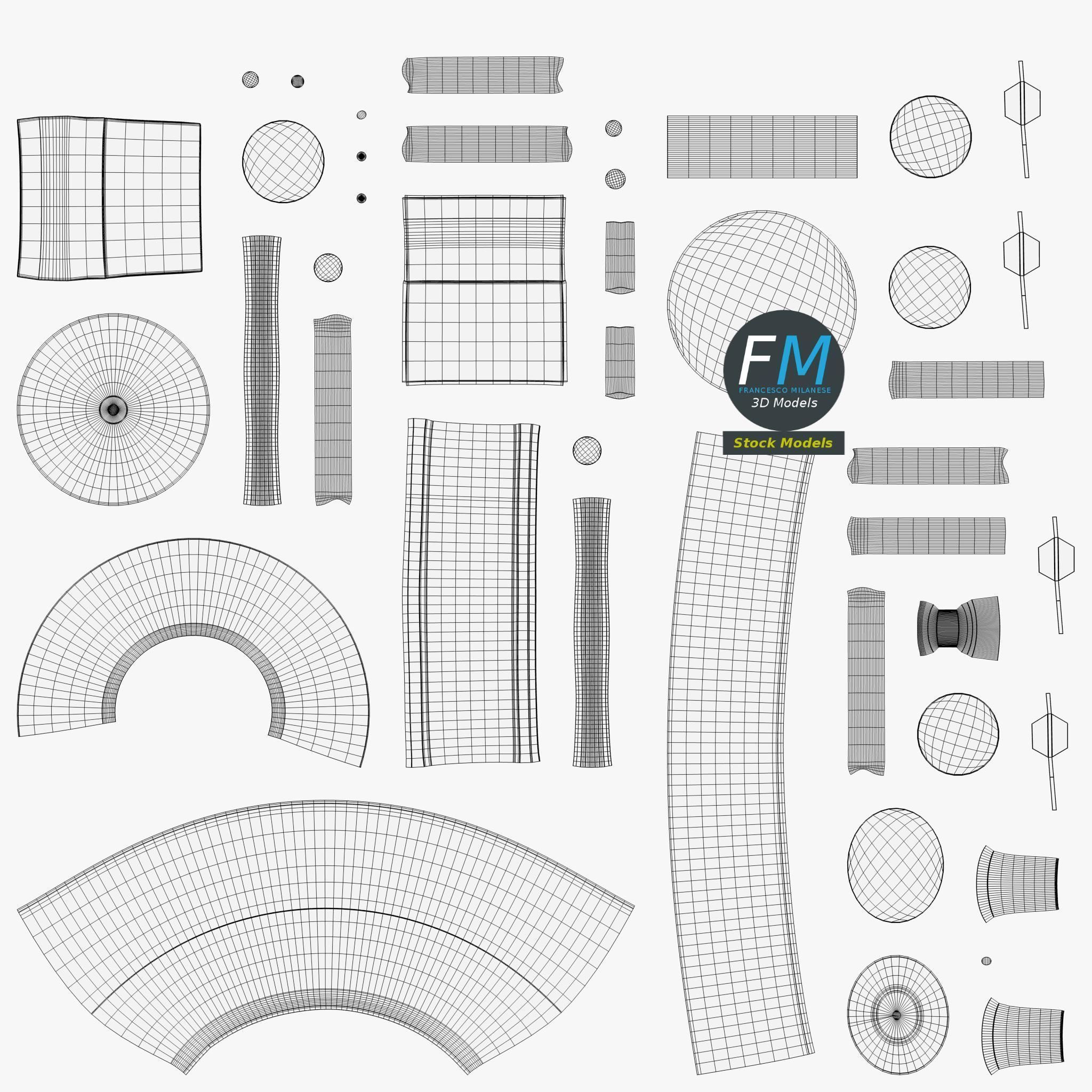 Cement mixer 3D model_11