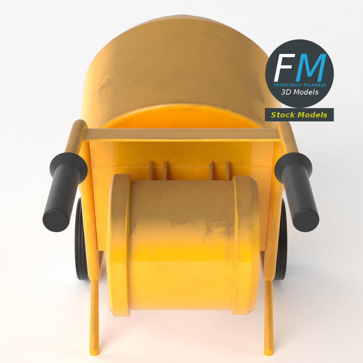Cement mixer 3D model_5