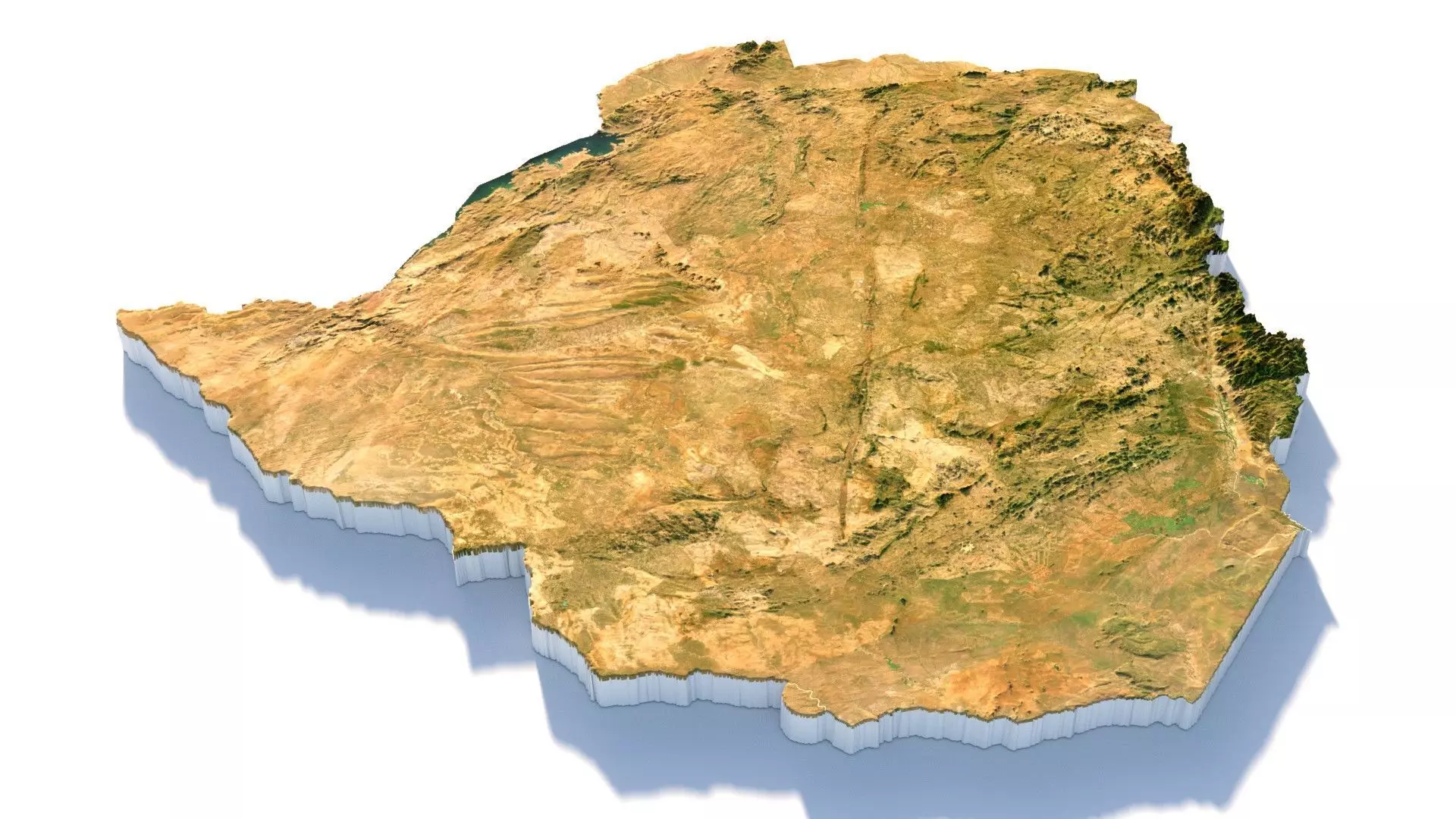 Zimbabwe Terrain country 3D model