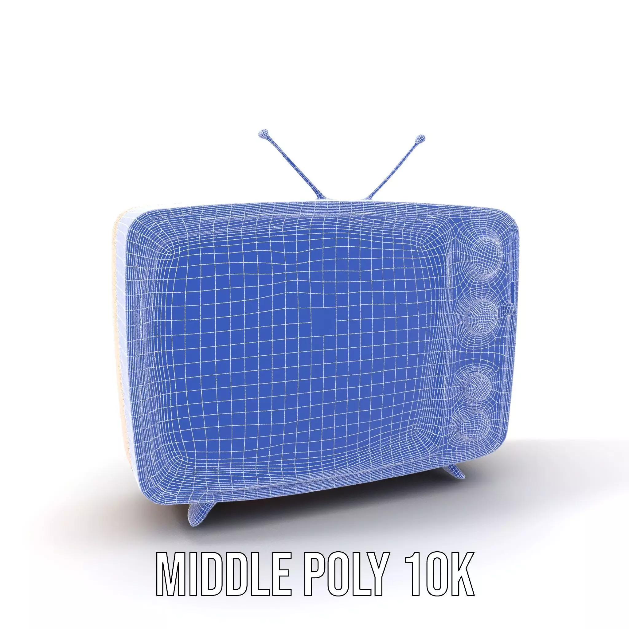 Retro Orange Television model pack Low-poly 3D model_22