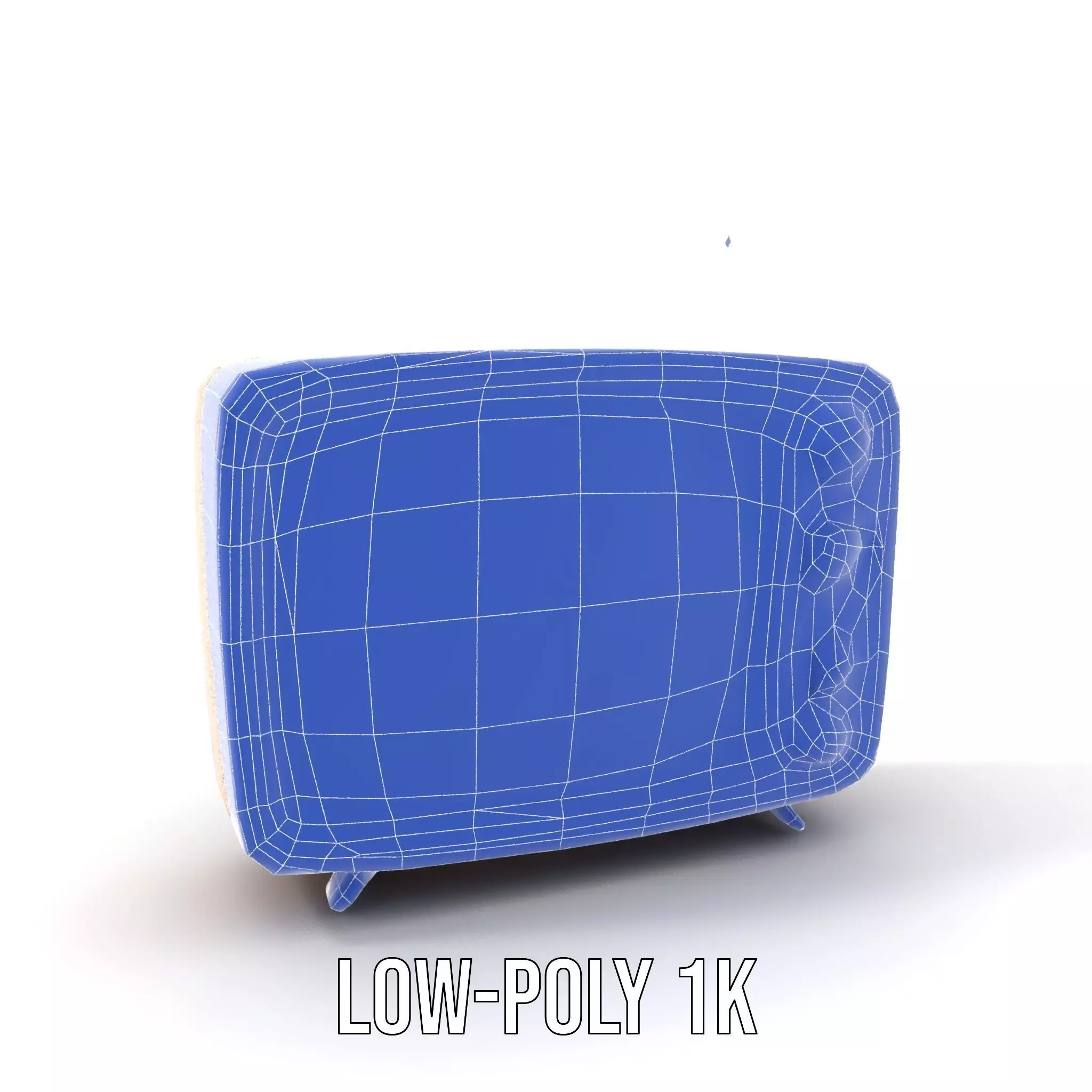 Retro Orange Television model pack Low-poly 3D model_23