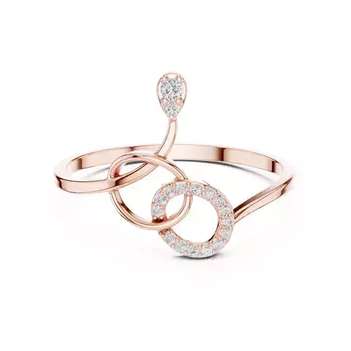 Round Cut Diamond Engagement Wedding Bypass Ring 3DM STL Video