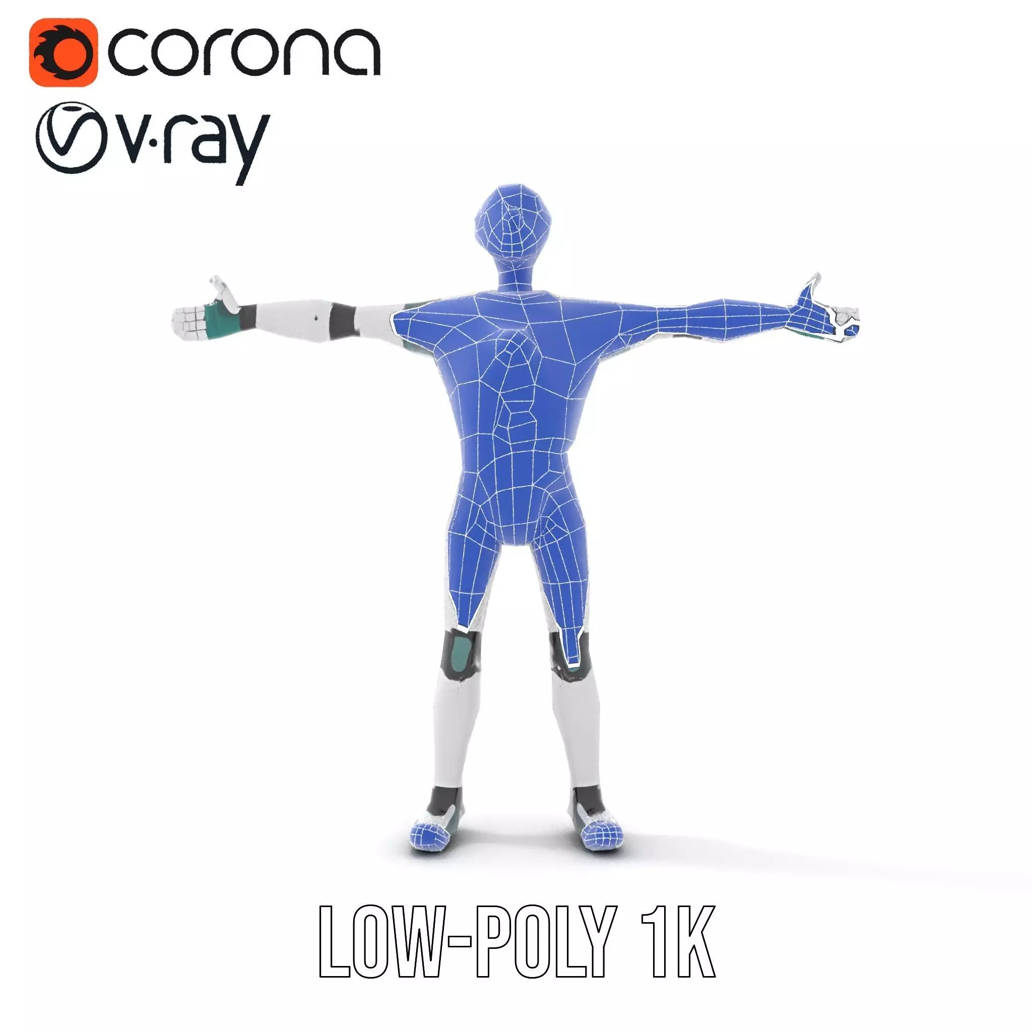 Friendly Robot Character model pack Low-poly 3D model_27