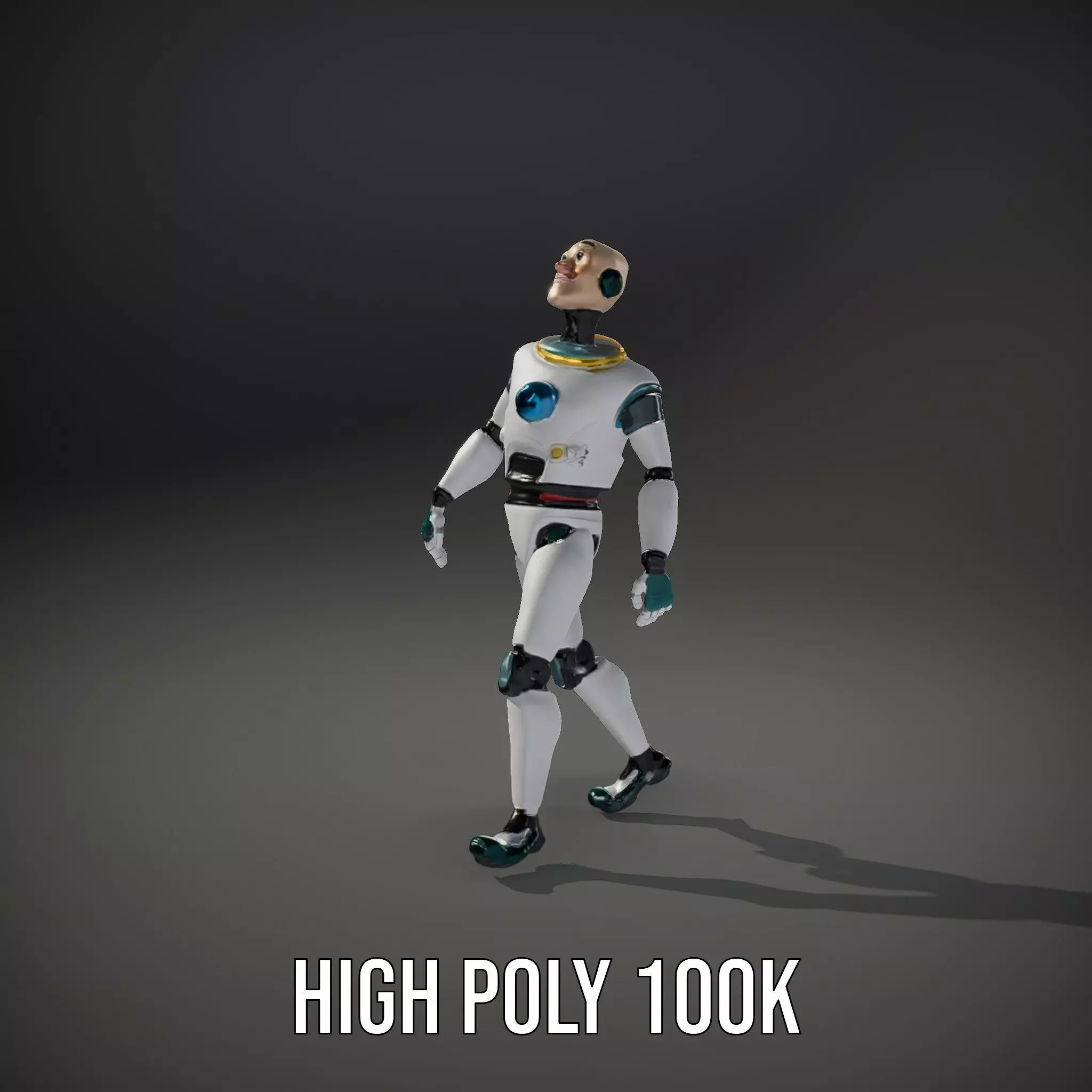 Friendly Robot Character model pack Low-poly 3D model_11